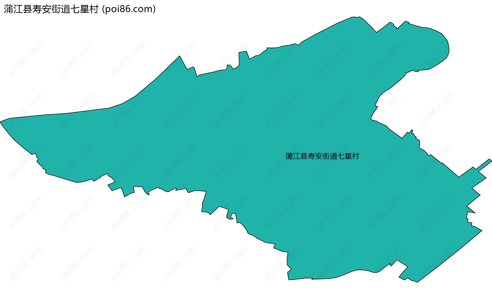 蒲江县寿安街道七星村边界地图