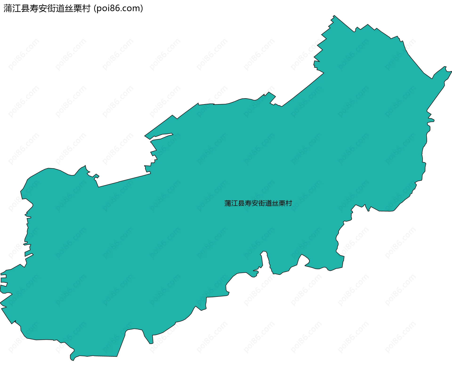 蒲江县寿安街道丝栗村边界地图
