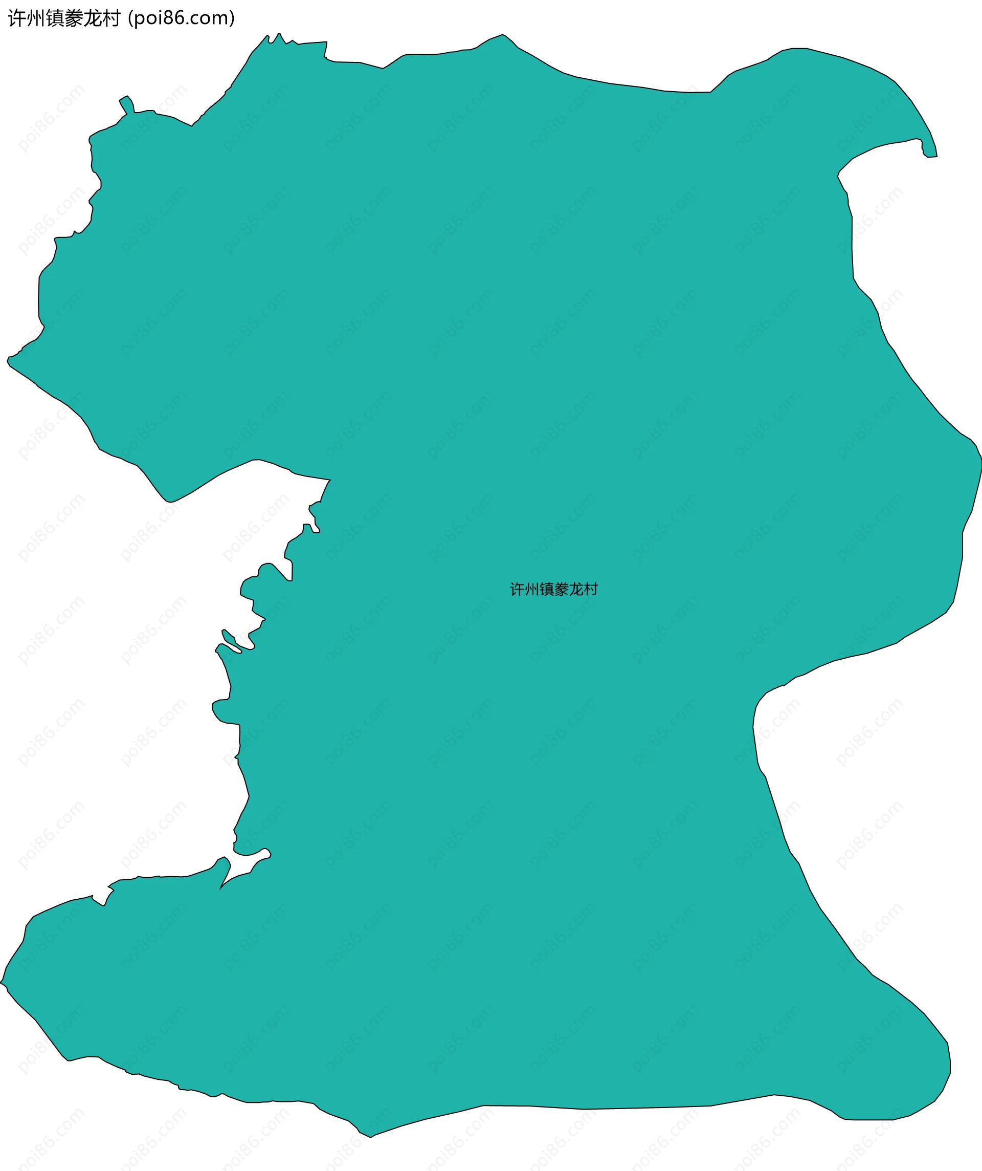 许州镇豢龙村边界地图