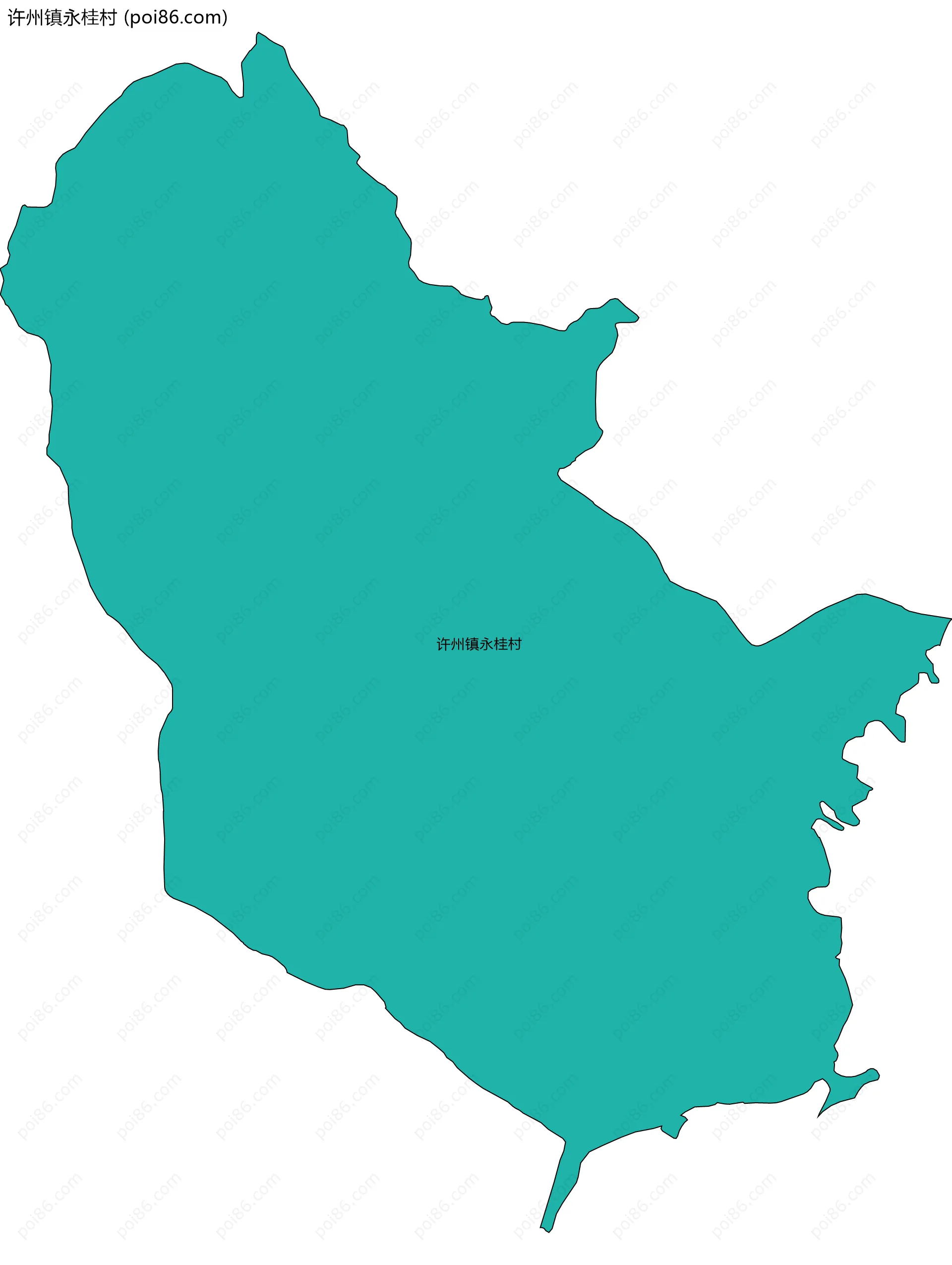 许州镇永桂村边界地图