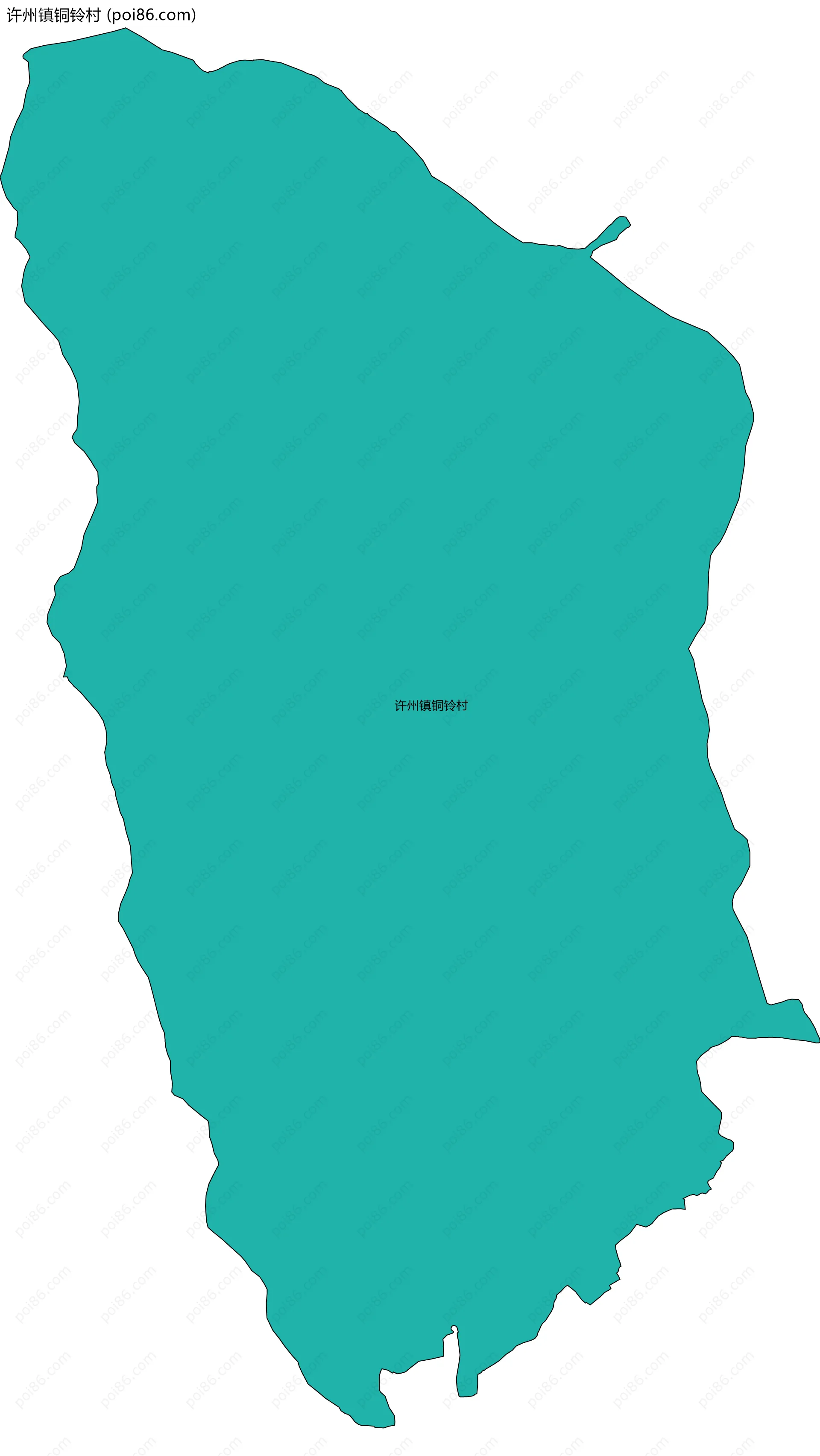 许州镇铜铃村边界地图
