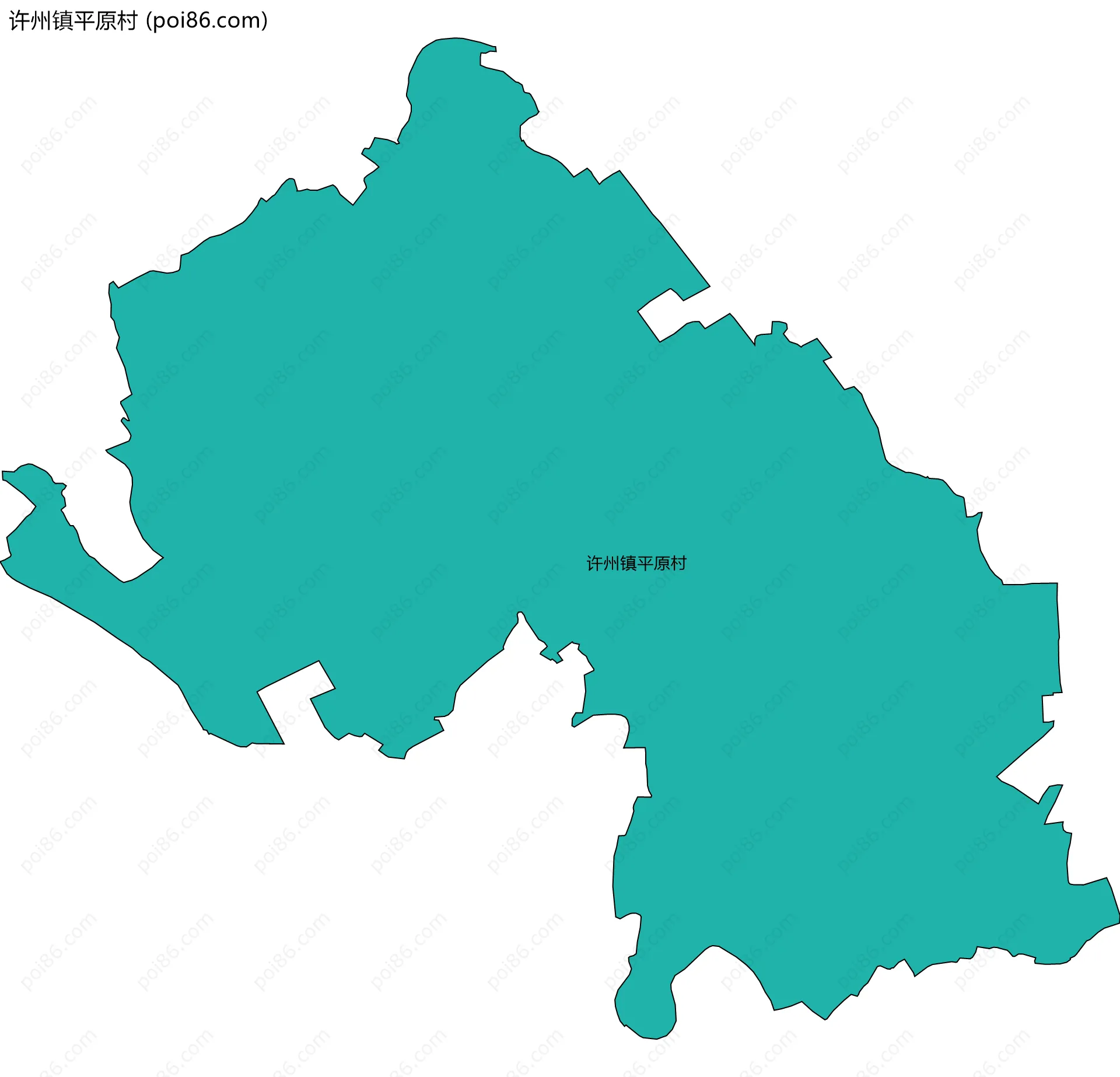 许州镇平原村边界地图