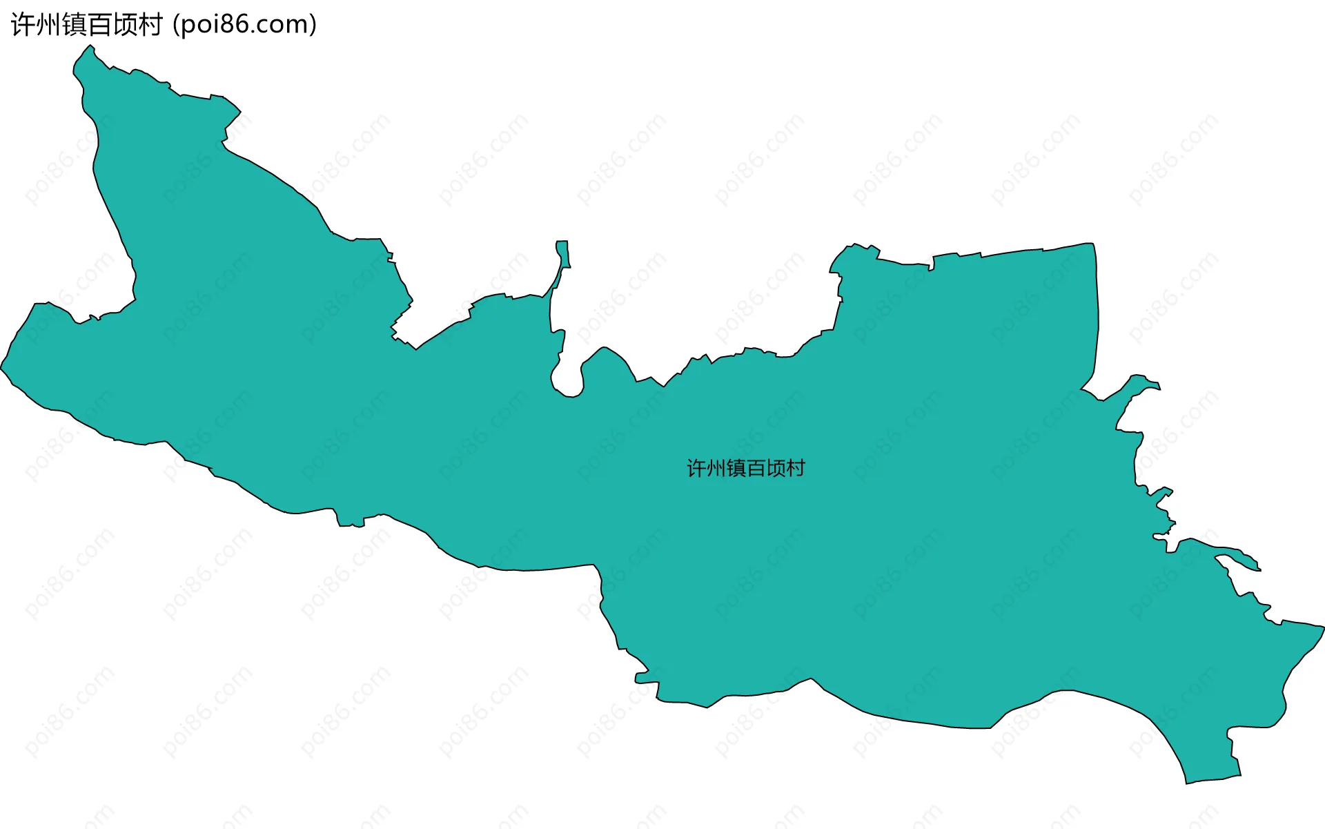 许州镇百顷村边界地图