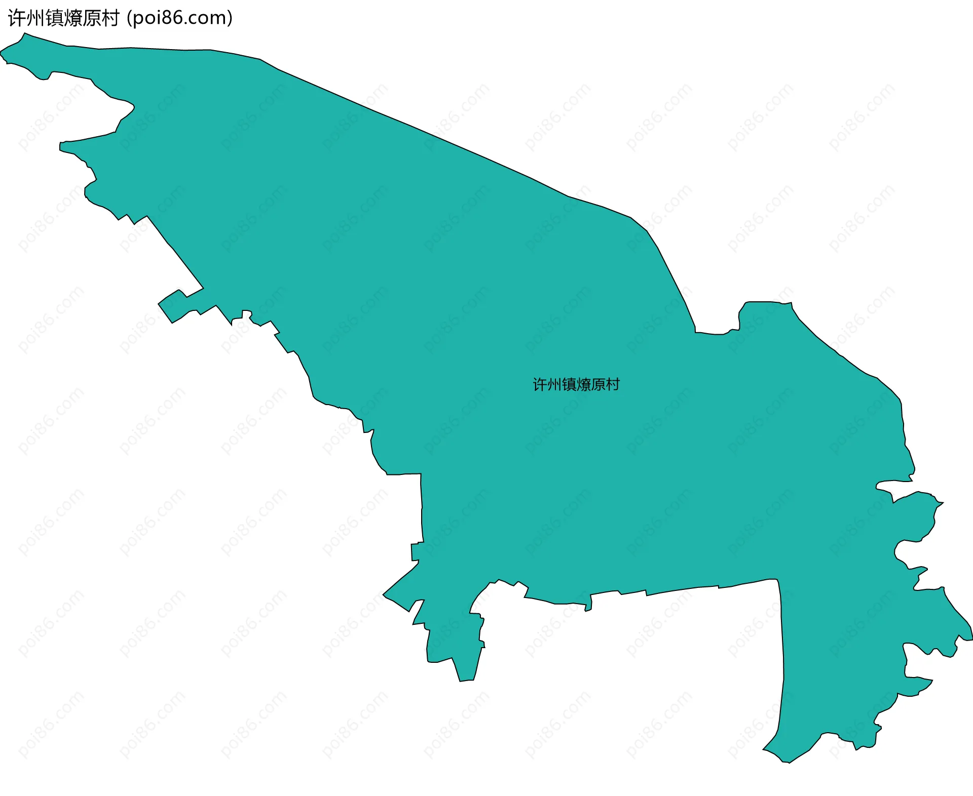 许州镇燎原村边界地图