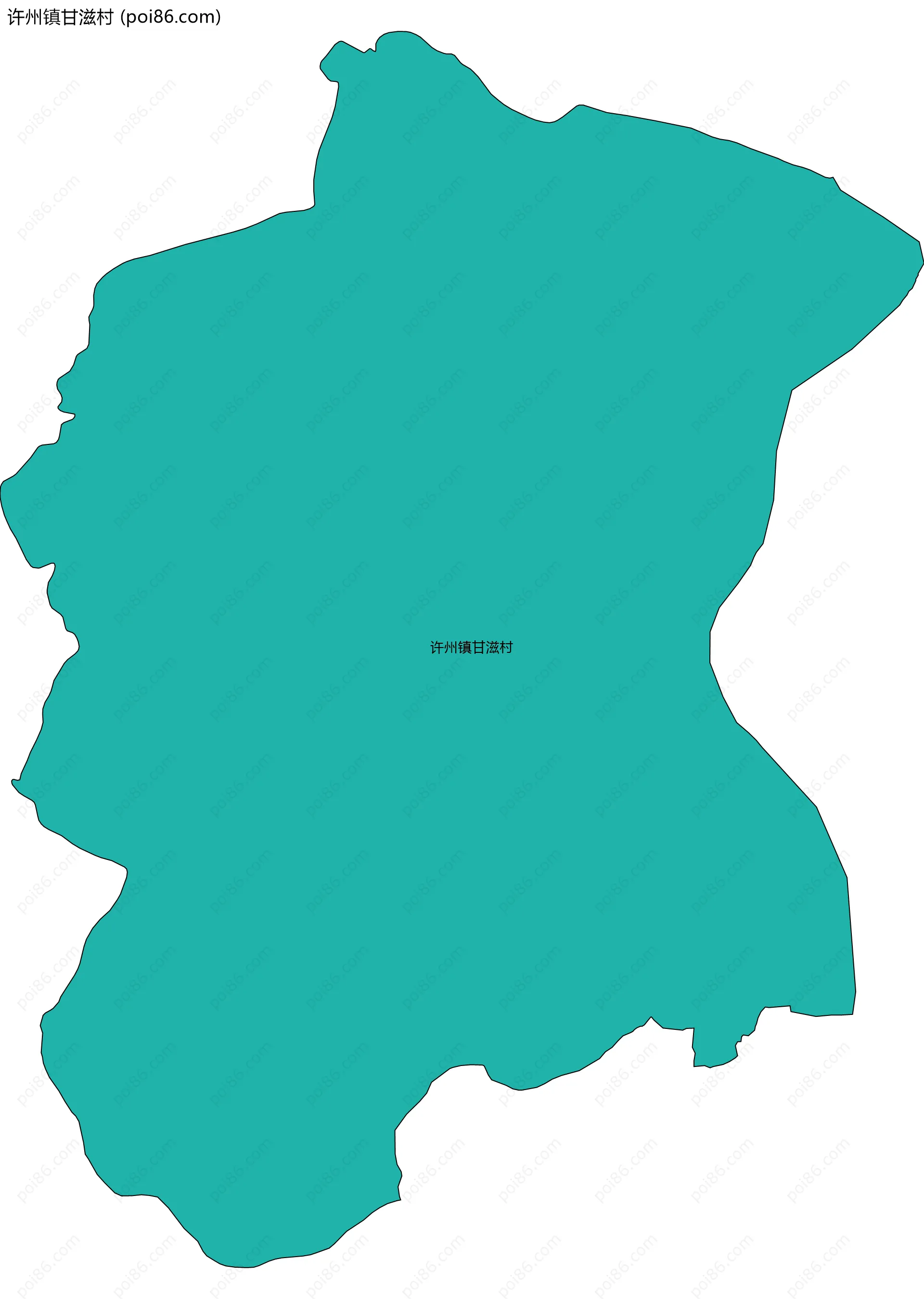 许州镇甘滋村边界地图