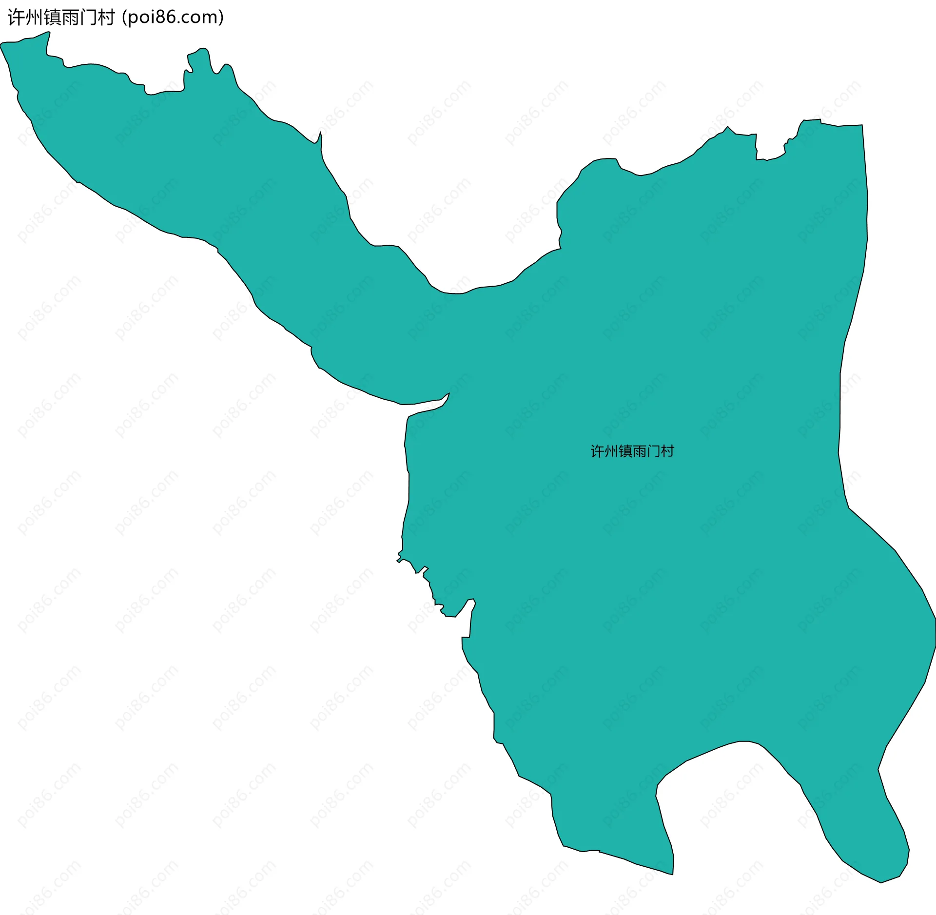 许州镇雨门村边界地图