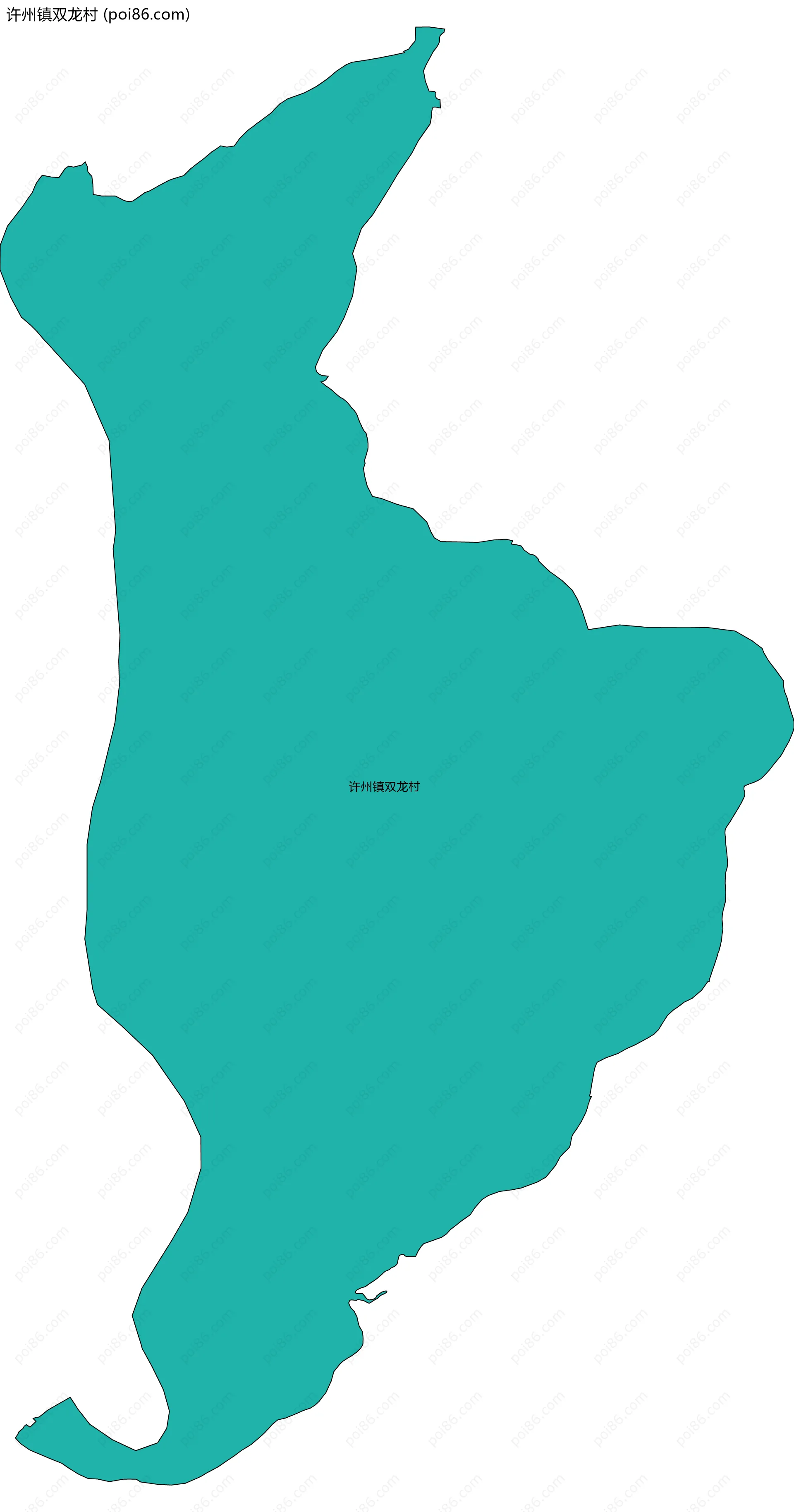 许州镇双龙村边界地图