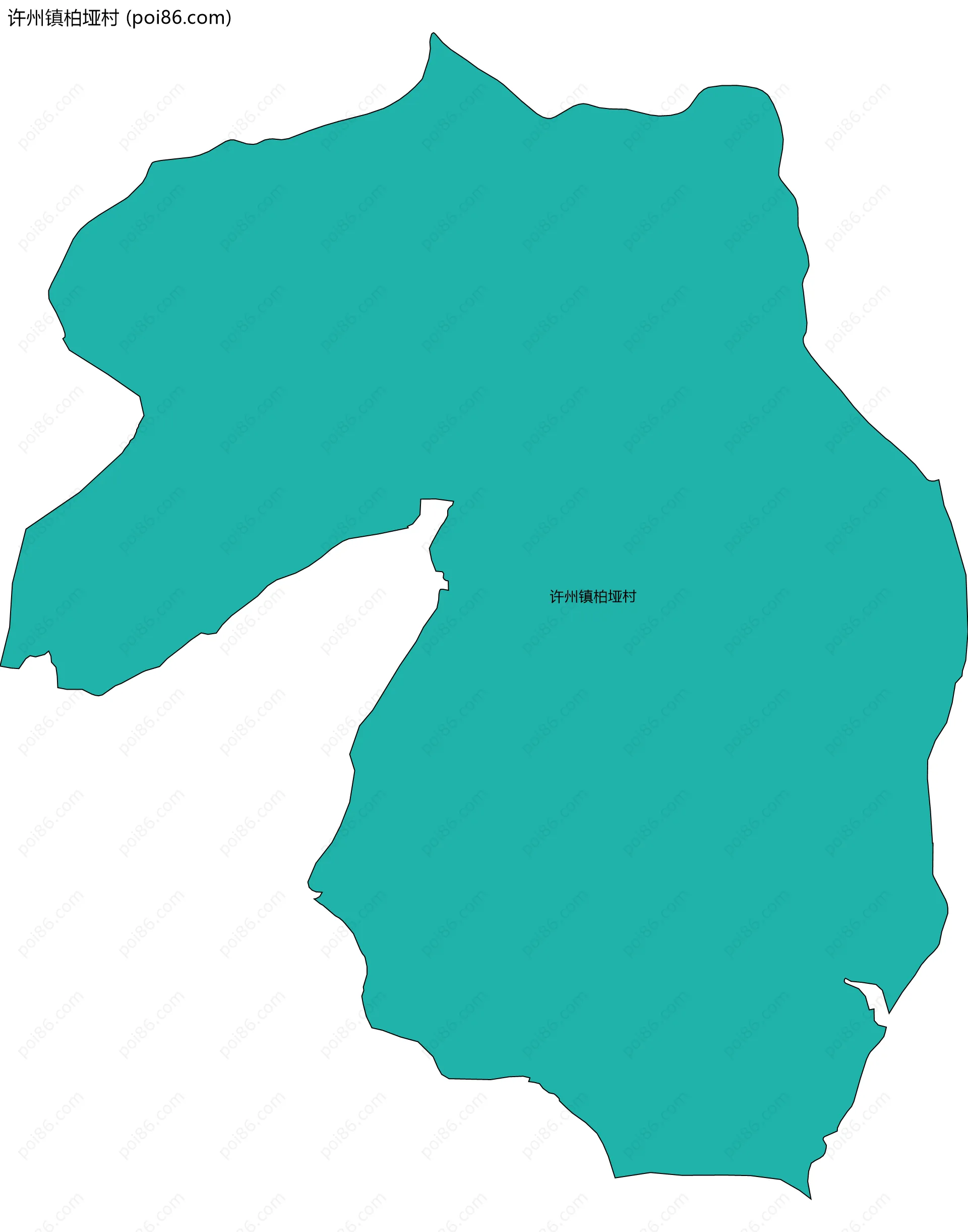 许州镇柏垭村边界地图