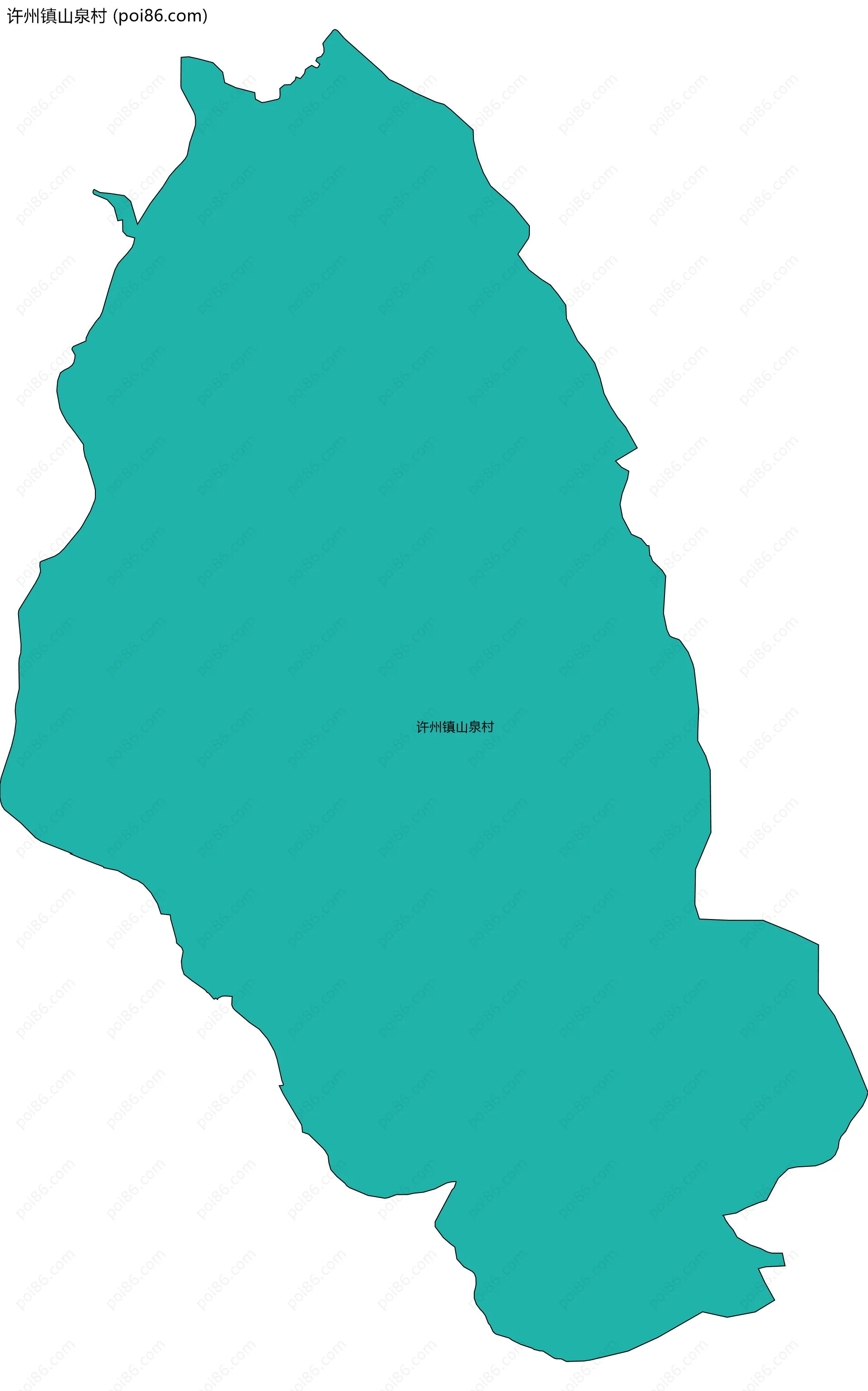 许州镇山泉村边界地图