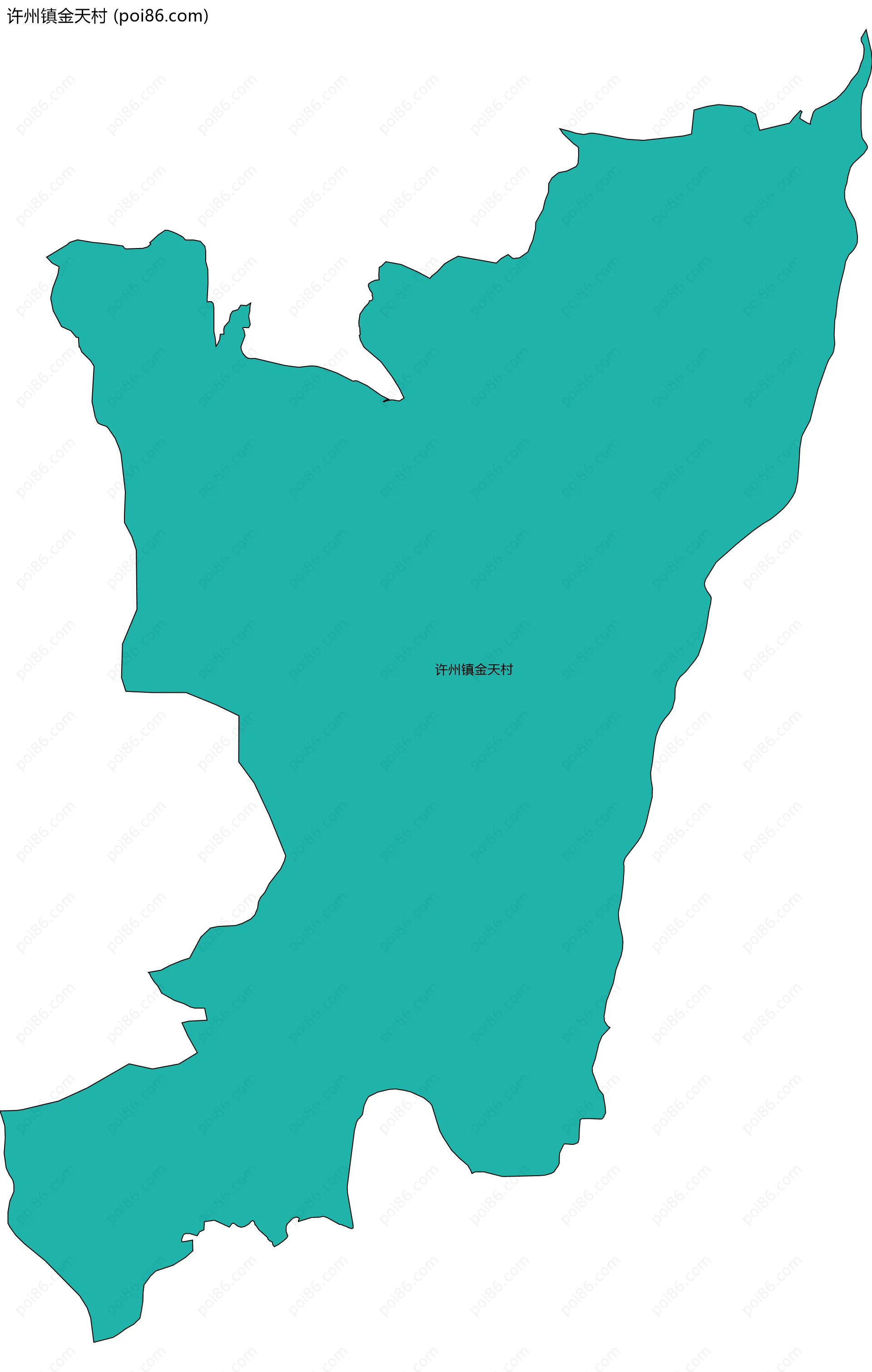 许州镇金天村边界地图