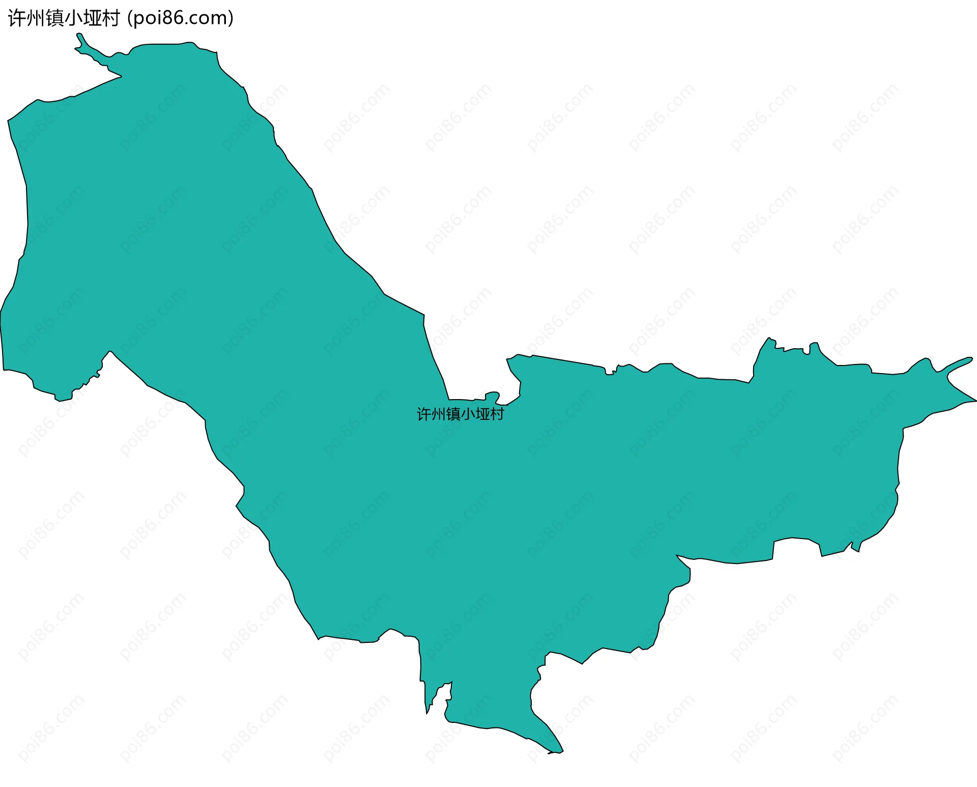 许州镇小垭村边界地图