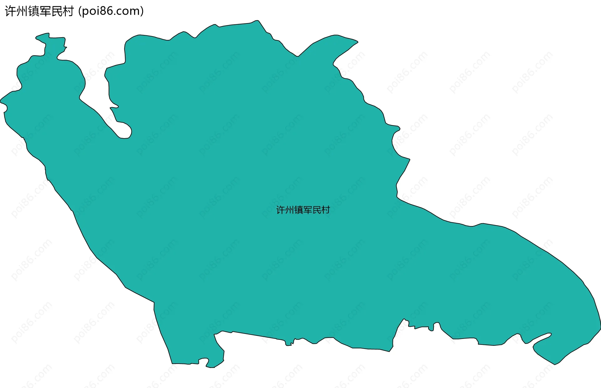 许州镇军民村边界地图