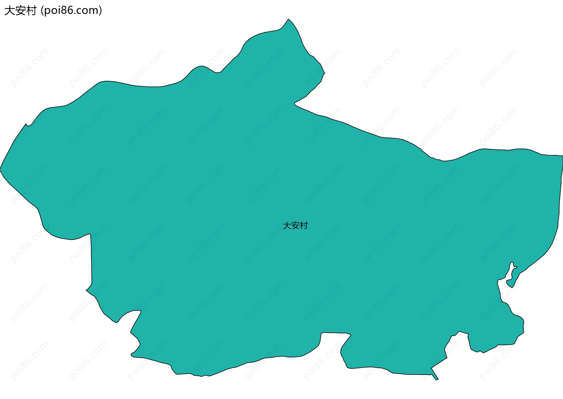 大安村边界地图