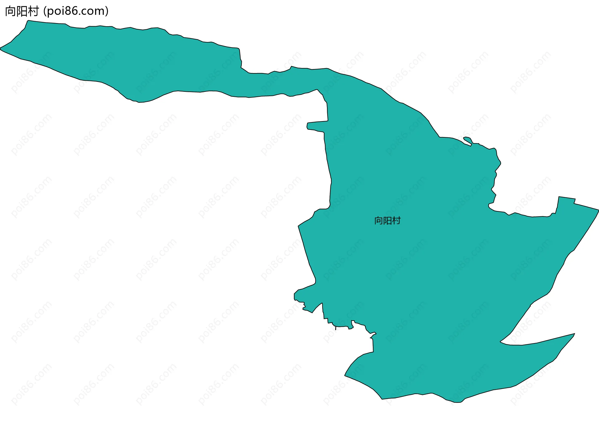 向阳村边界地图