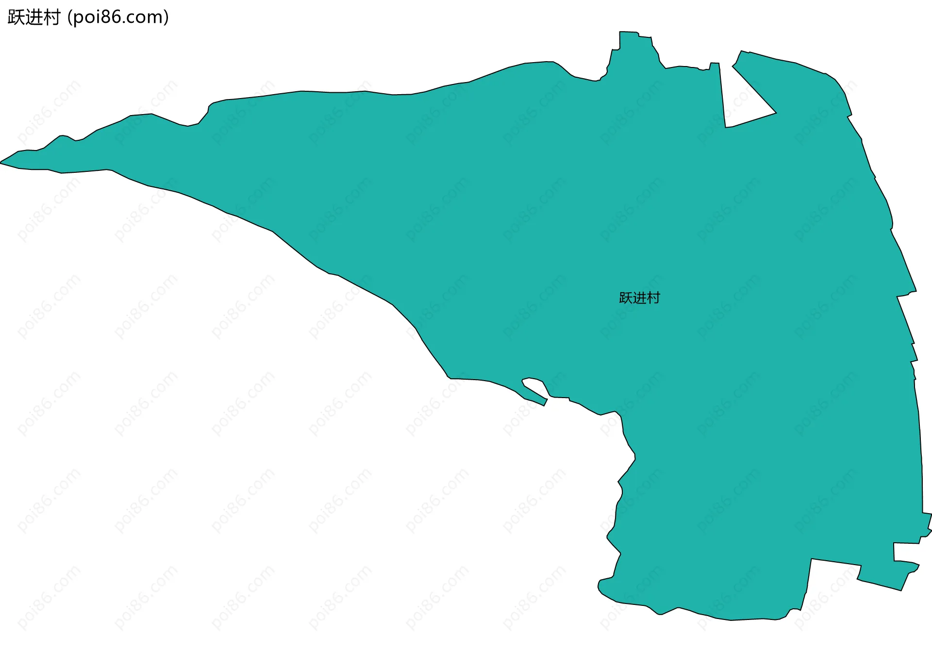 跃进村边界地图