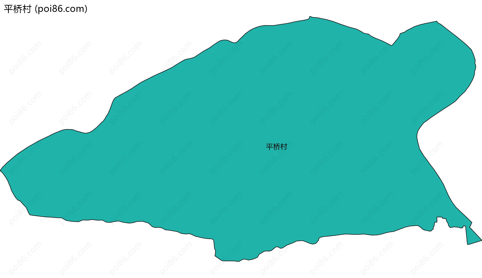 平桥村边界地图