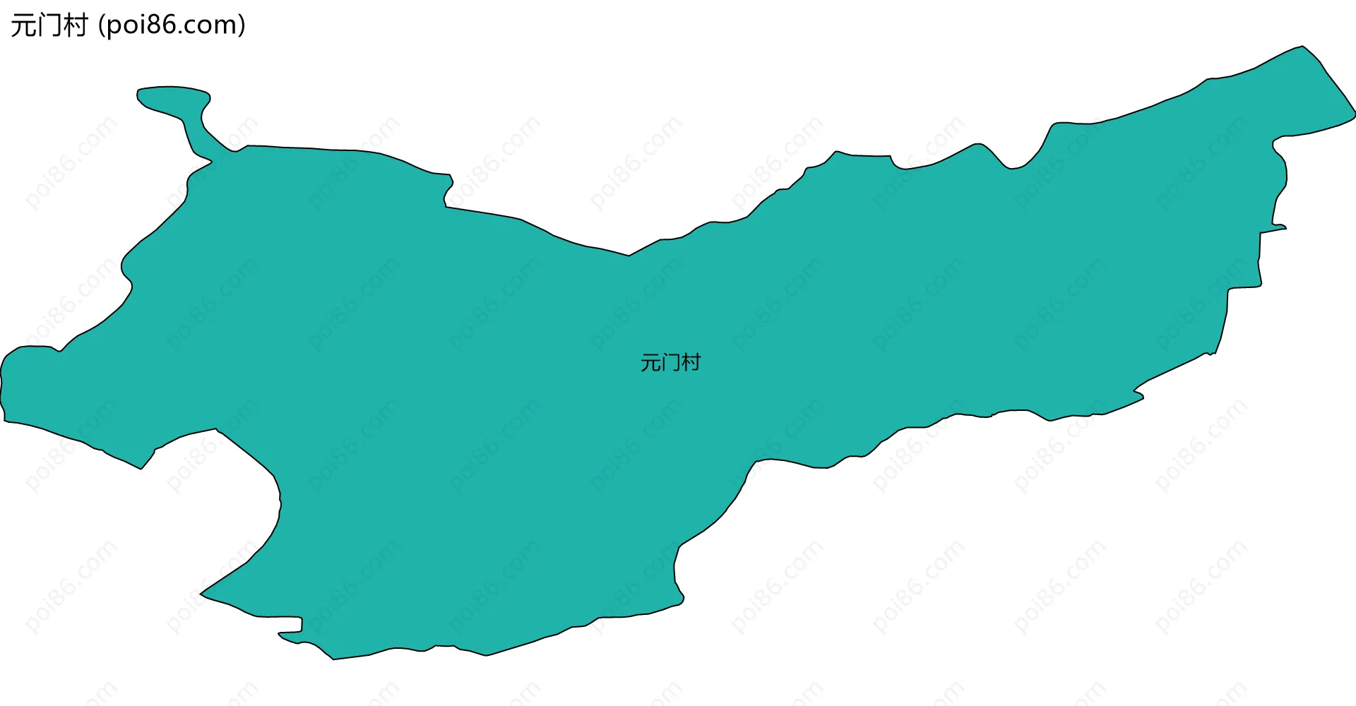 元门村边界地图