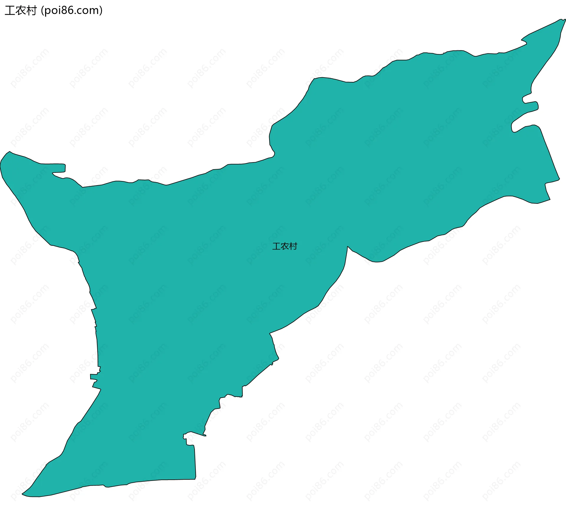 工农村边界地图
