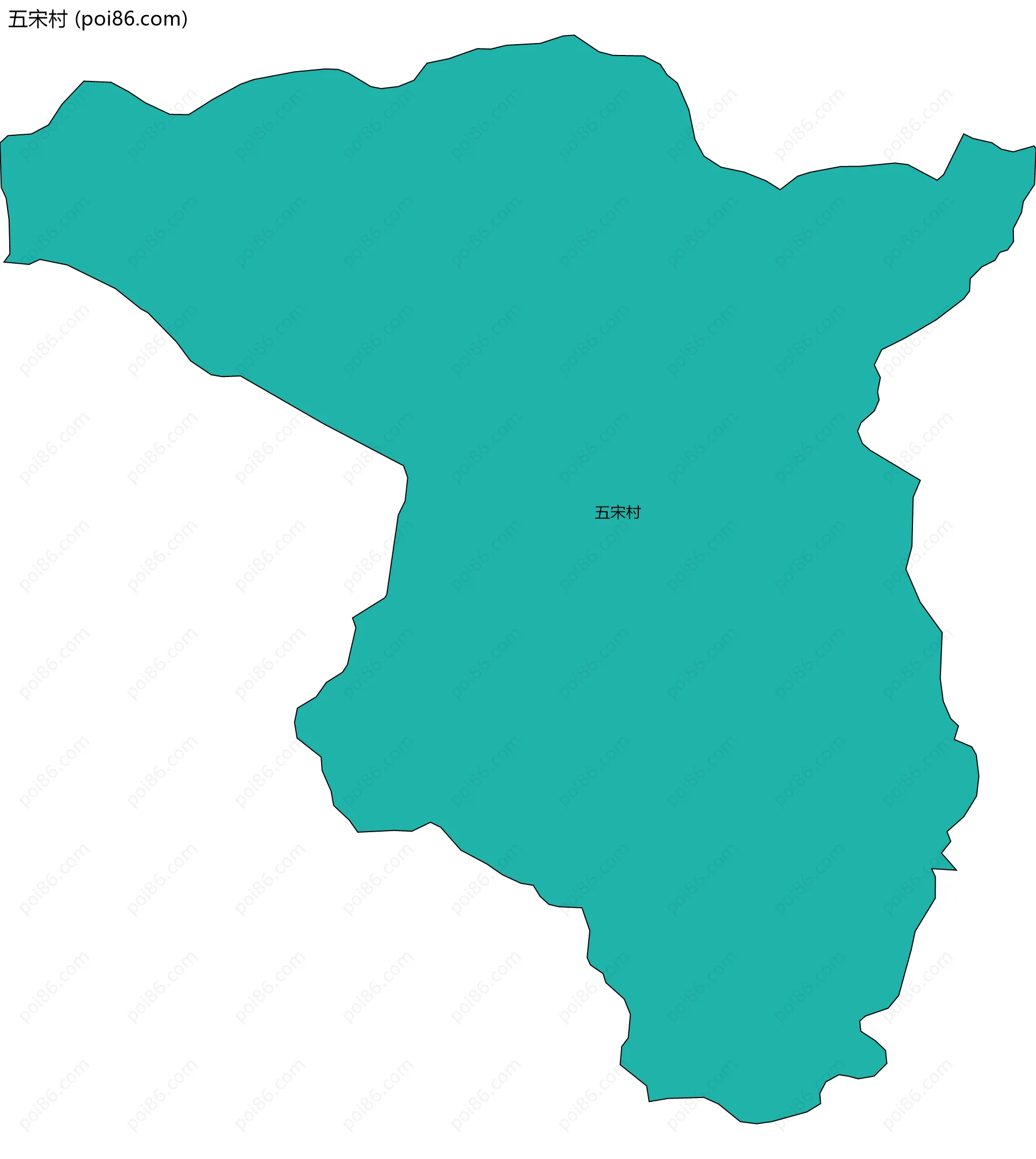 五宋村边界地图
