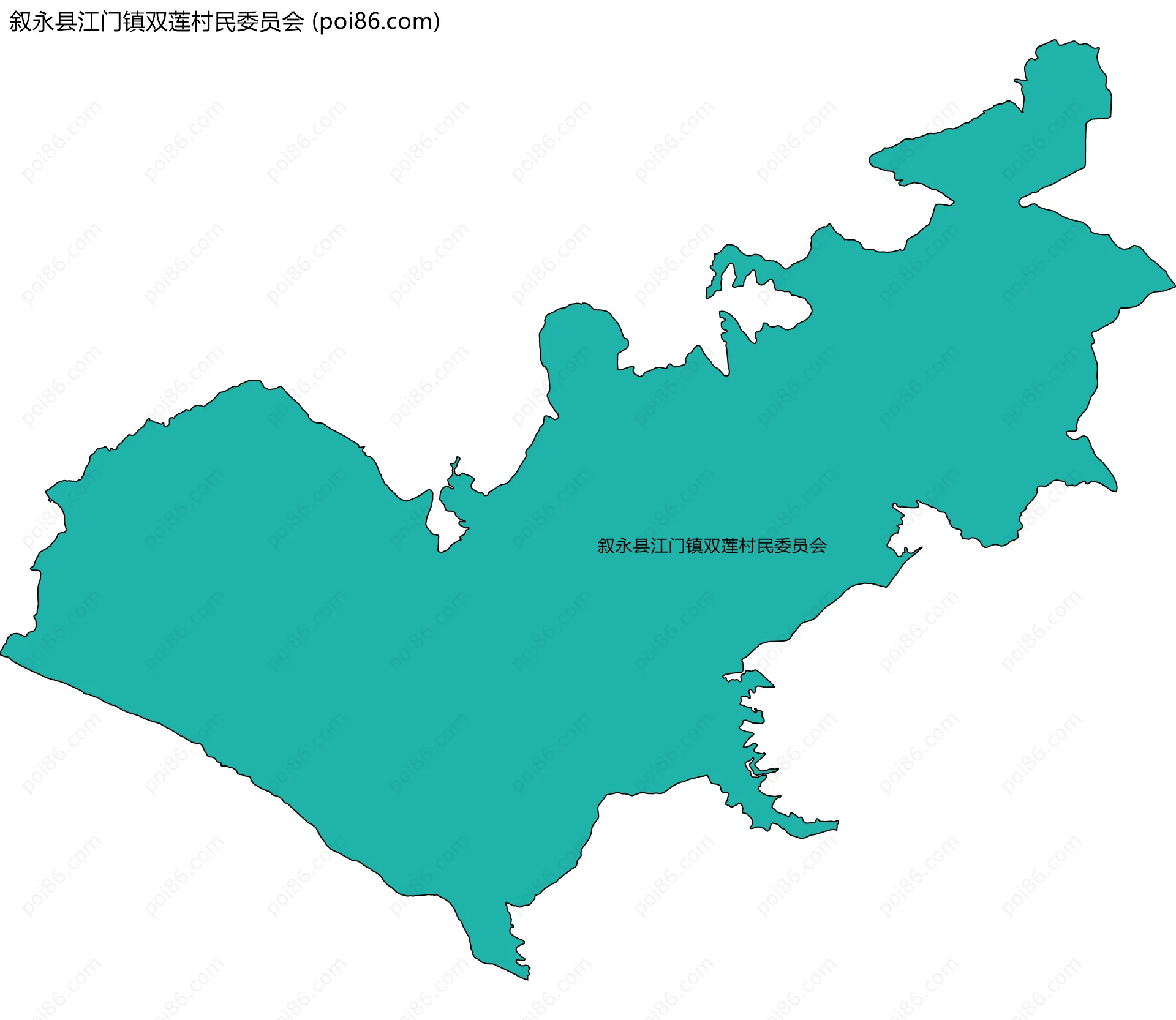 叙永县江门镇双莲村民委员会边界地图