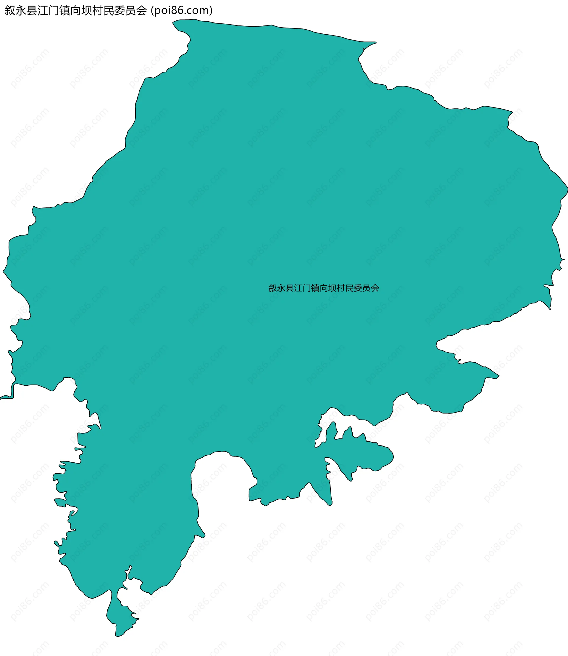 叙永县江门镇向坝村民委员会边界地图