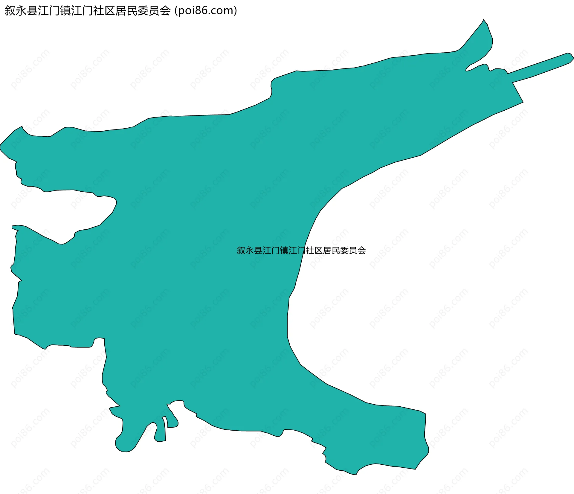 叙永县江门镇江门社区居民委员会边界地图
