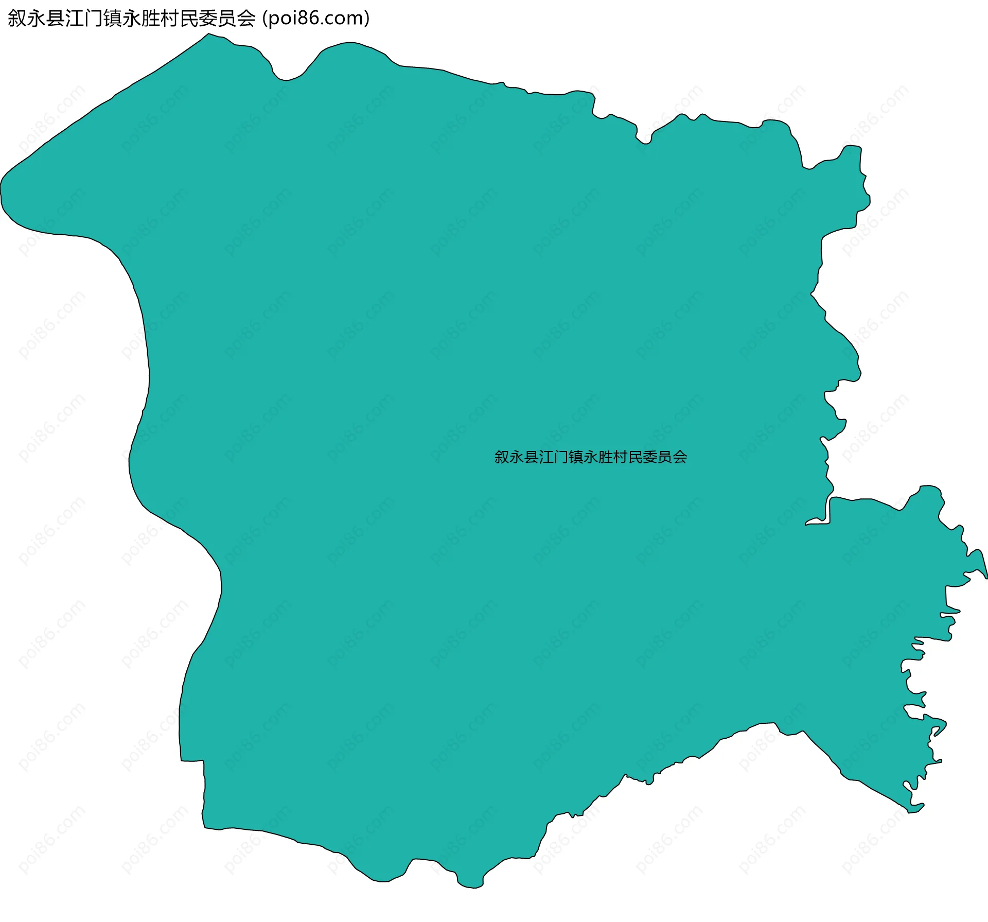 叙永县江门镇永胜村民委员会边界地图