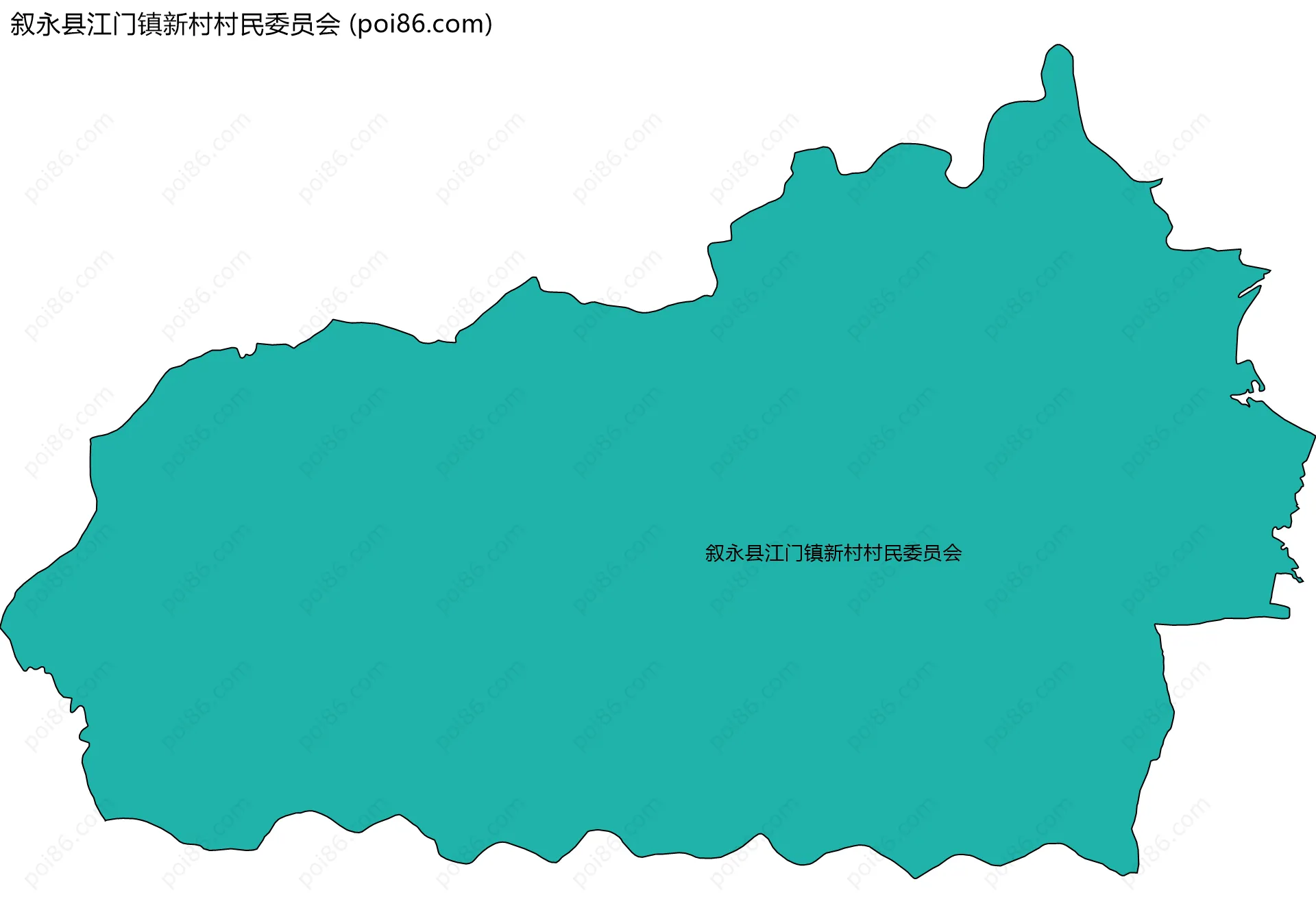 叙永县江门镇新村村民委员会边界地图