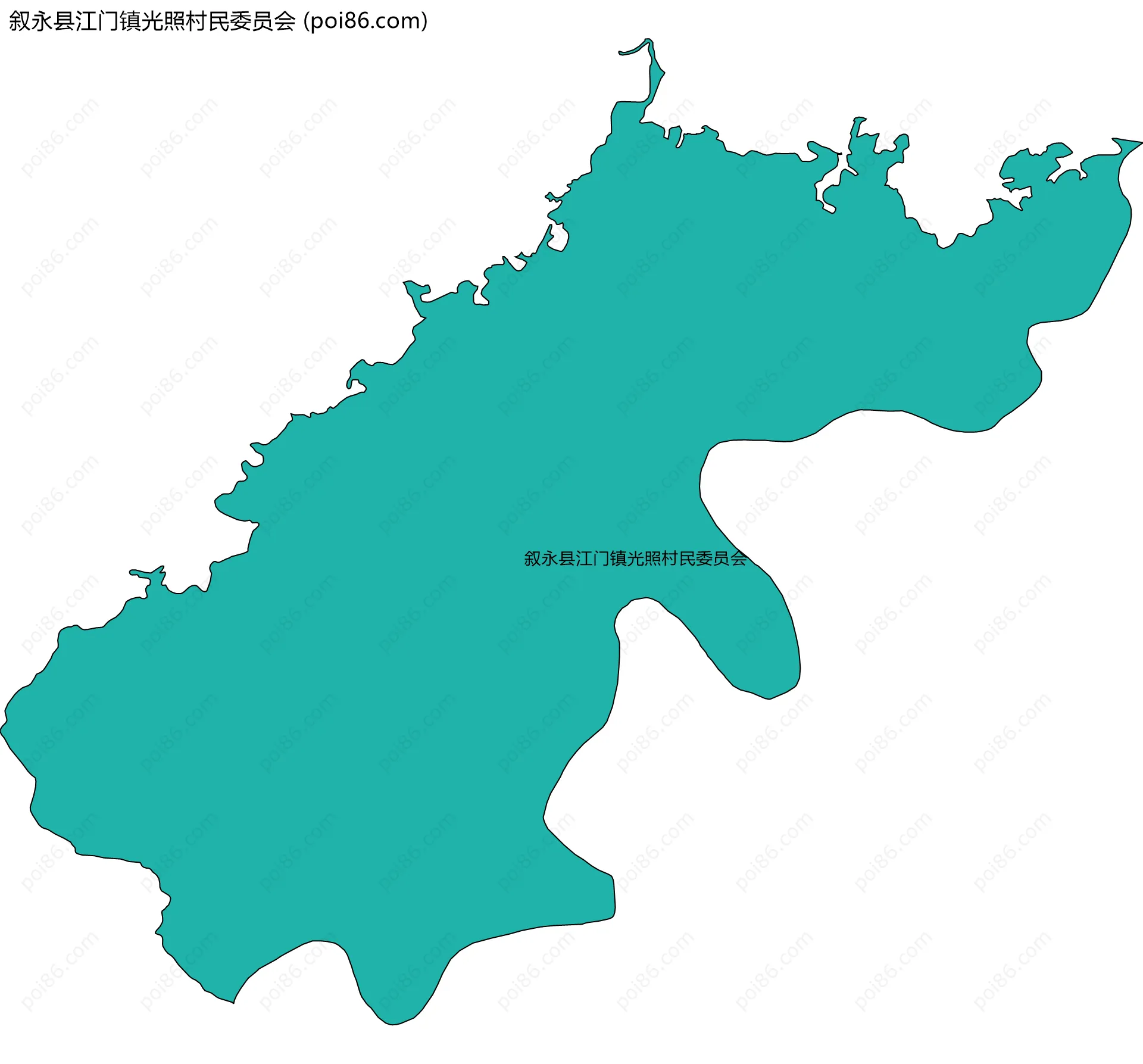 叙永县江门镇光照村民委员会边界地图