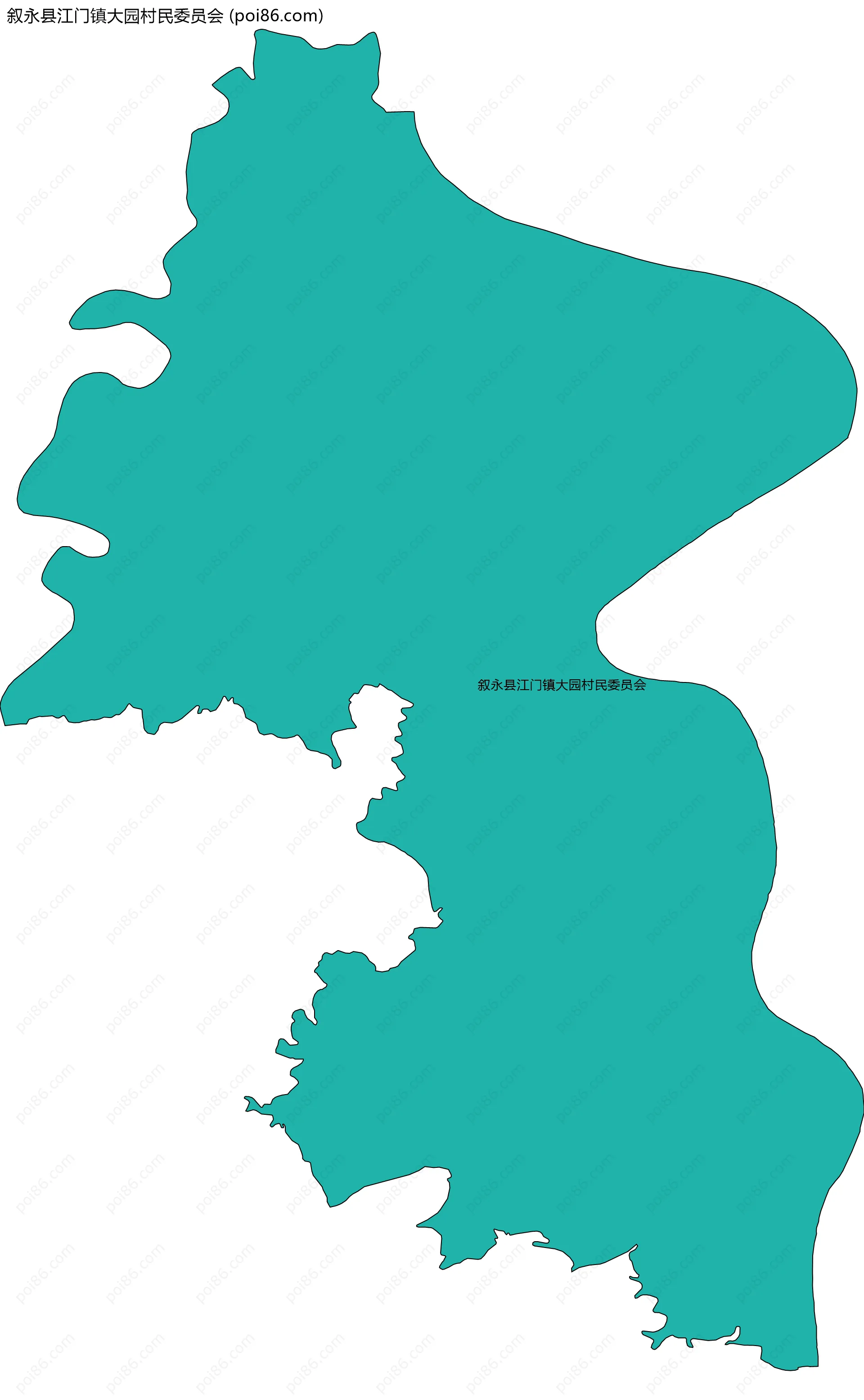 叙永县江门镇大园村民委员会边界地图