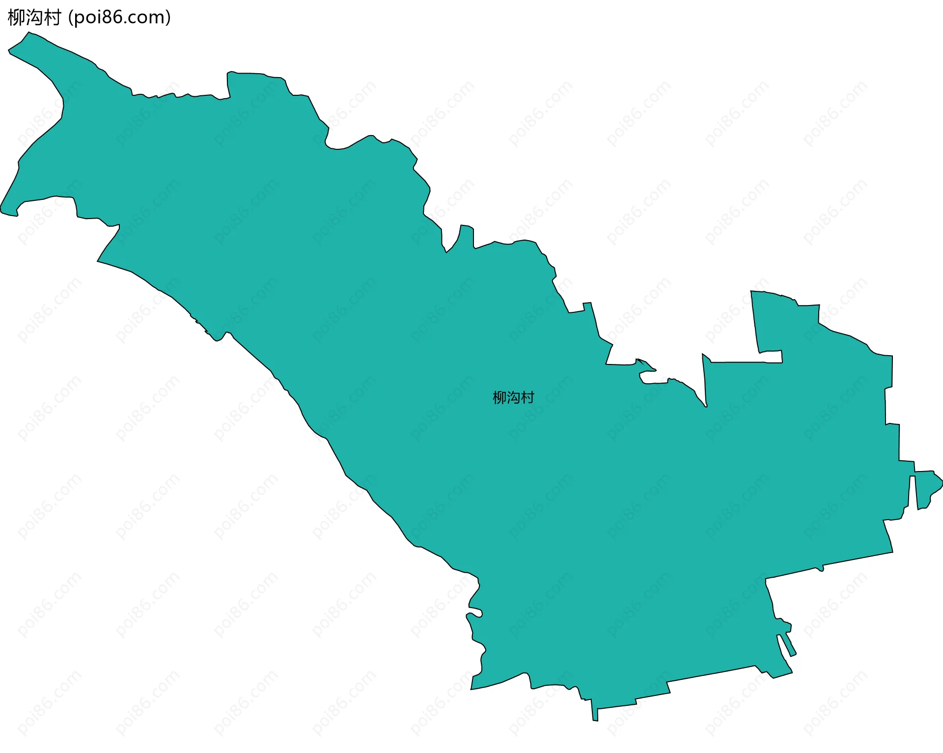 柳沟村边界地图