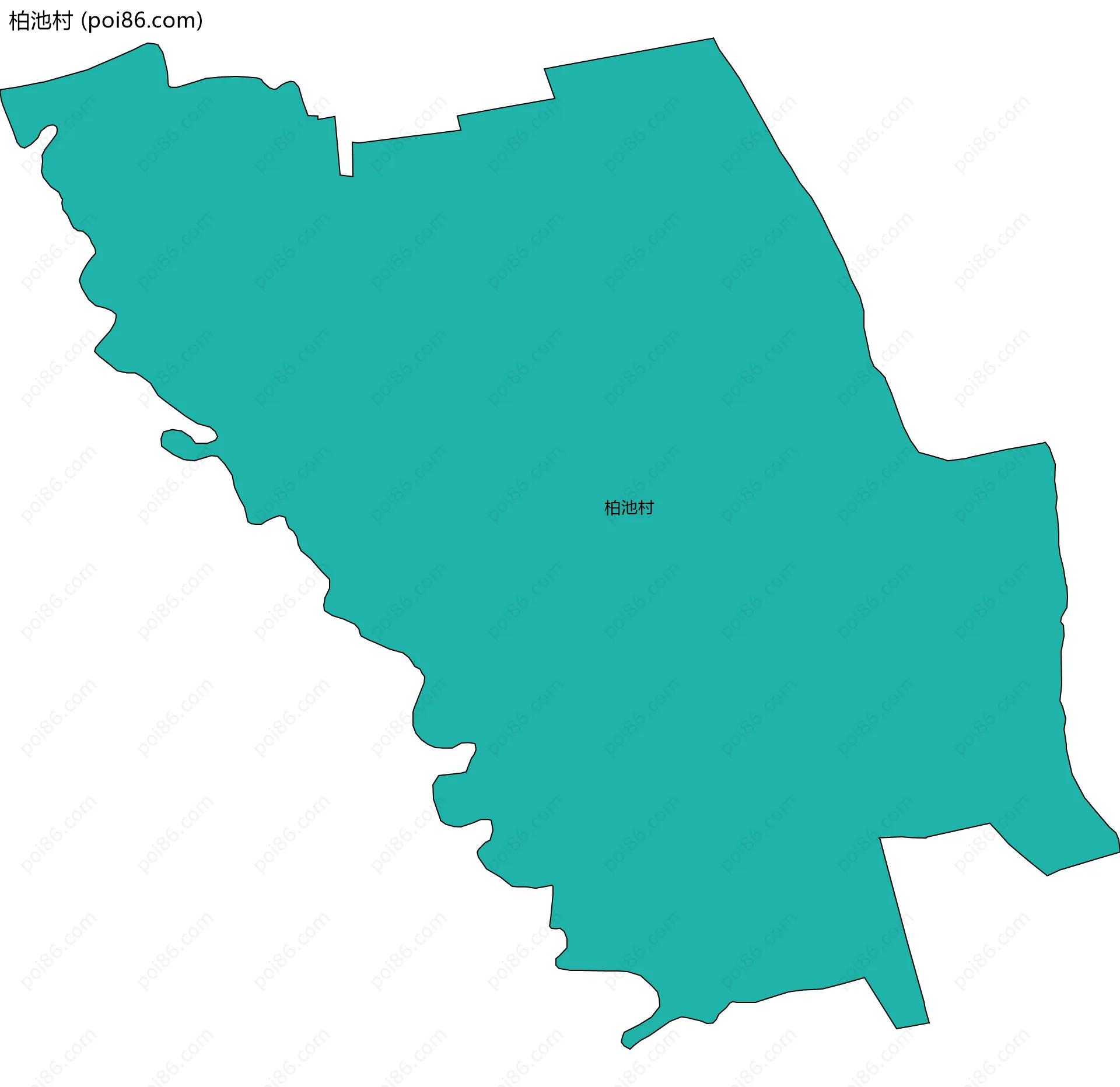 柏池村边界地图