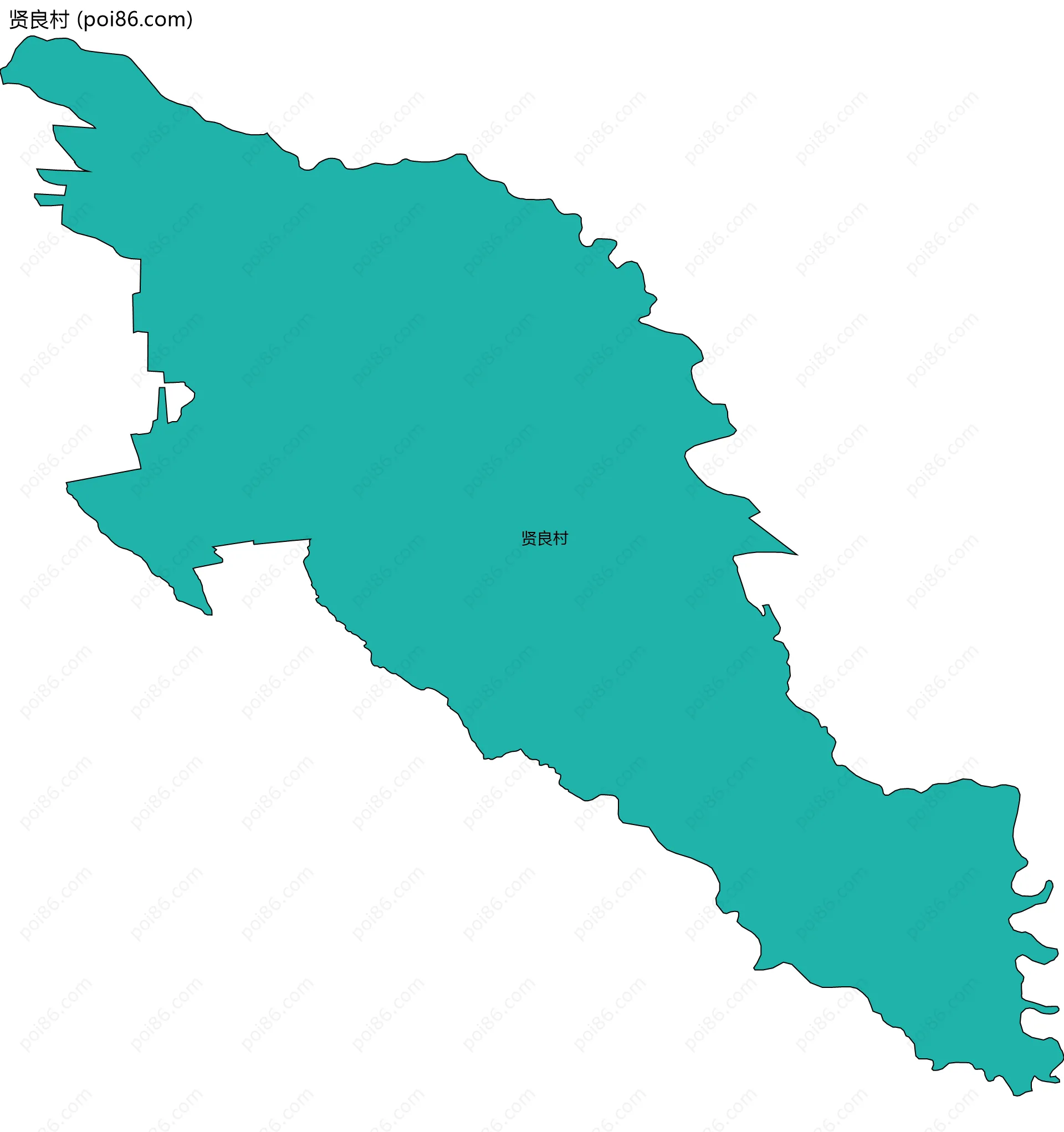 贤良村边界地图