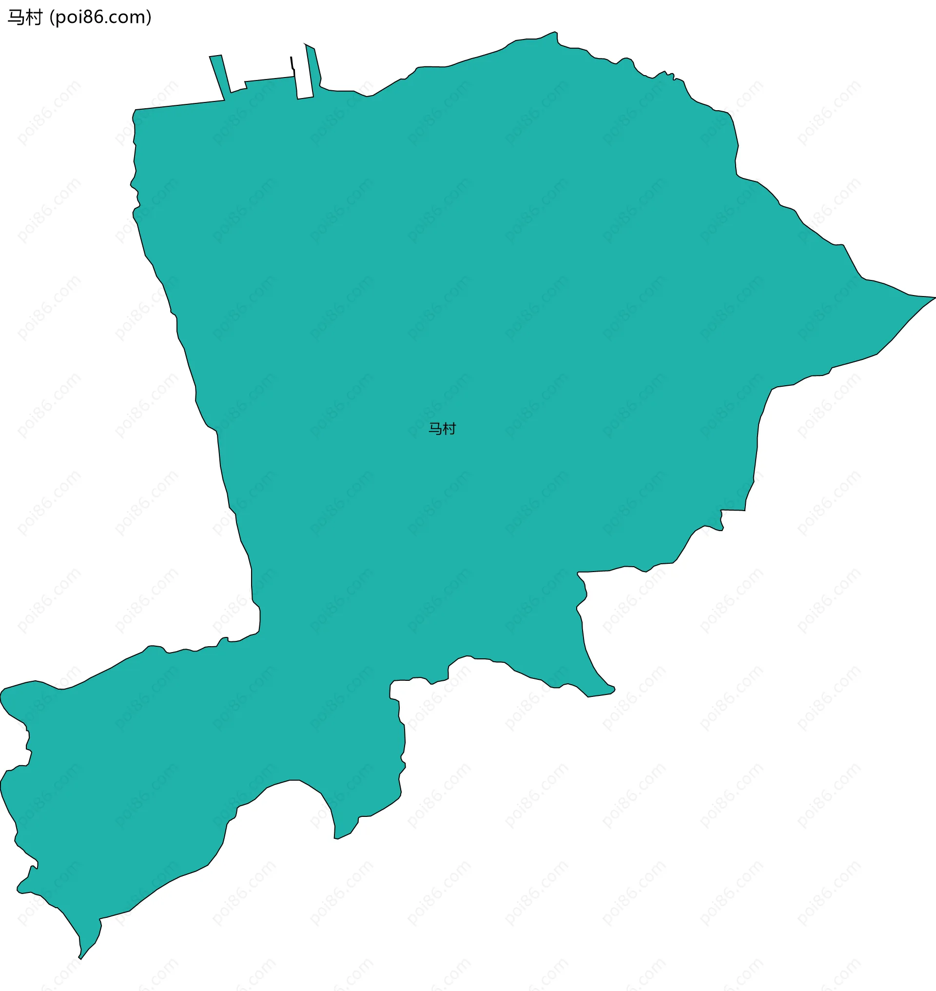 马村边界地图