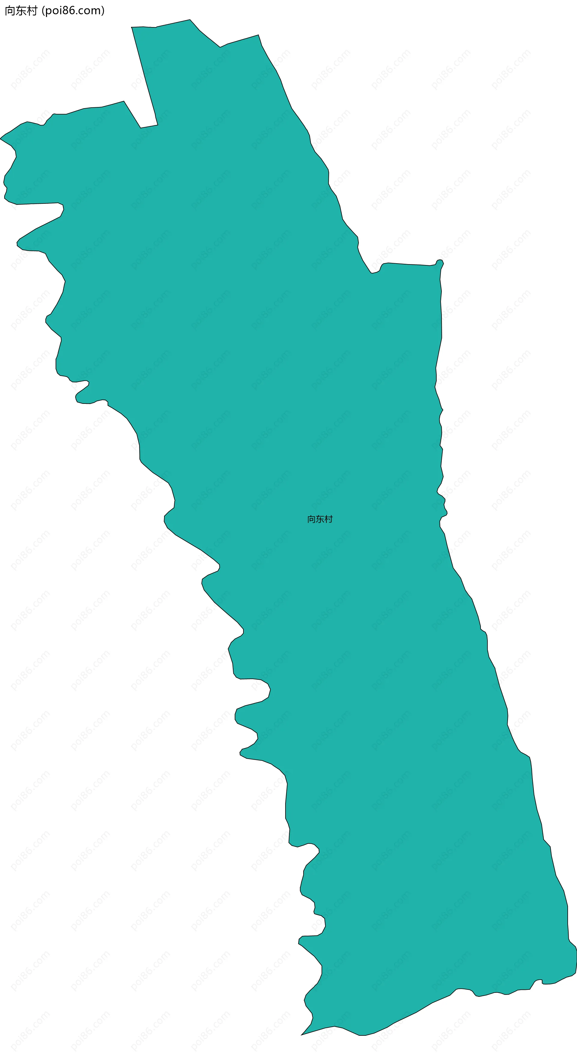 向东村边界地图