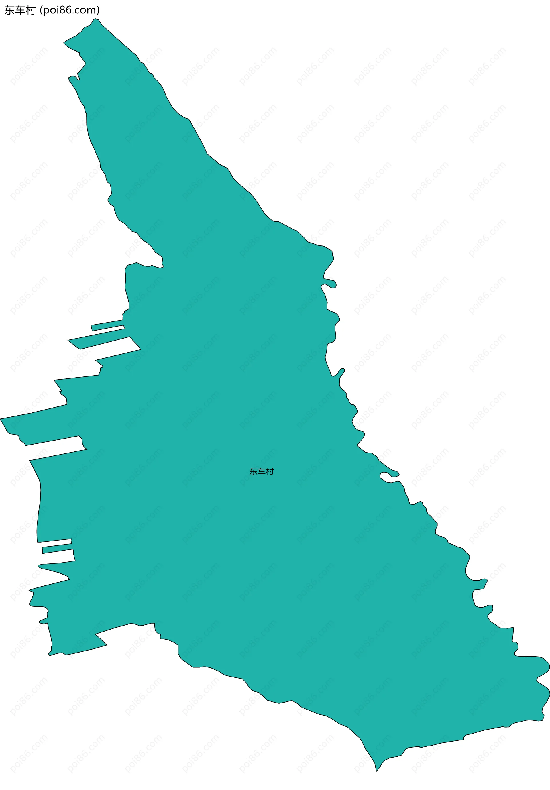 东车村边界地图