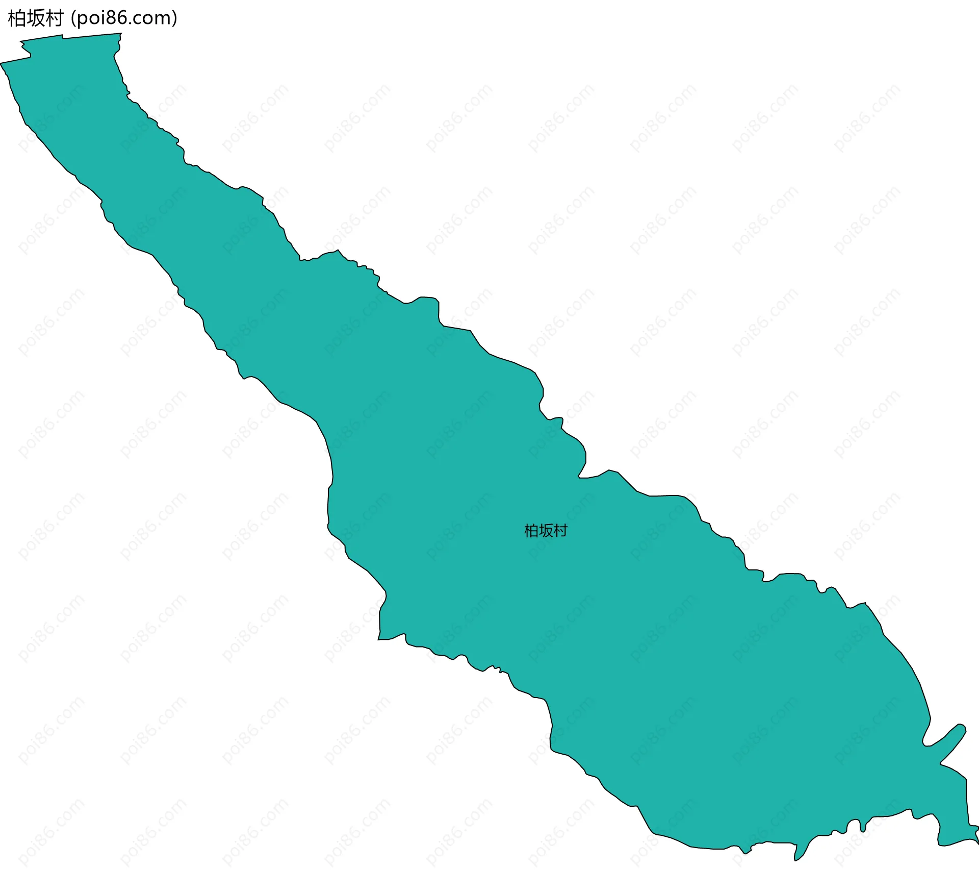柏坂村边界地图