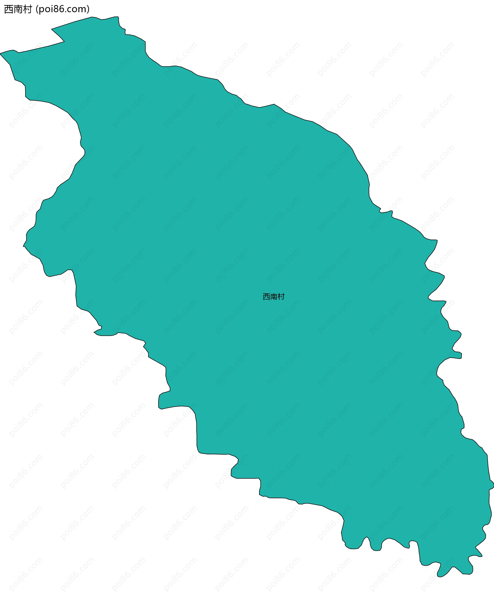 西南村边界地图