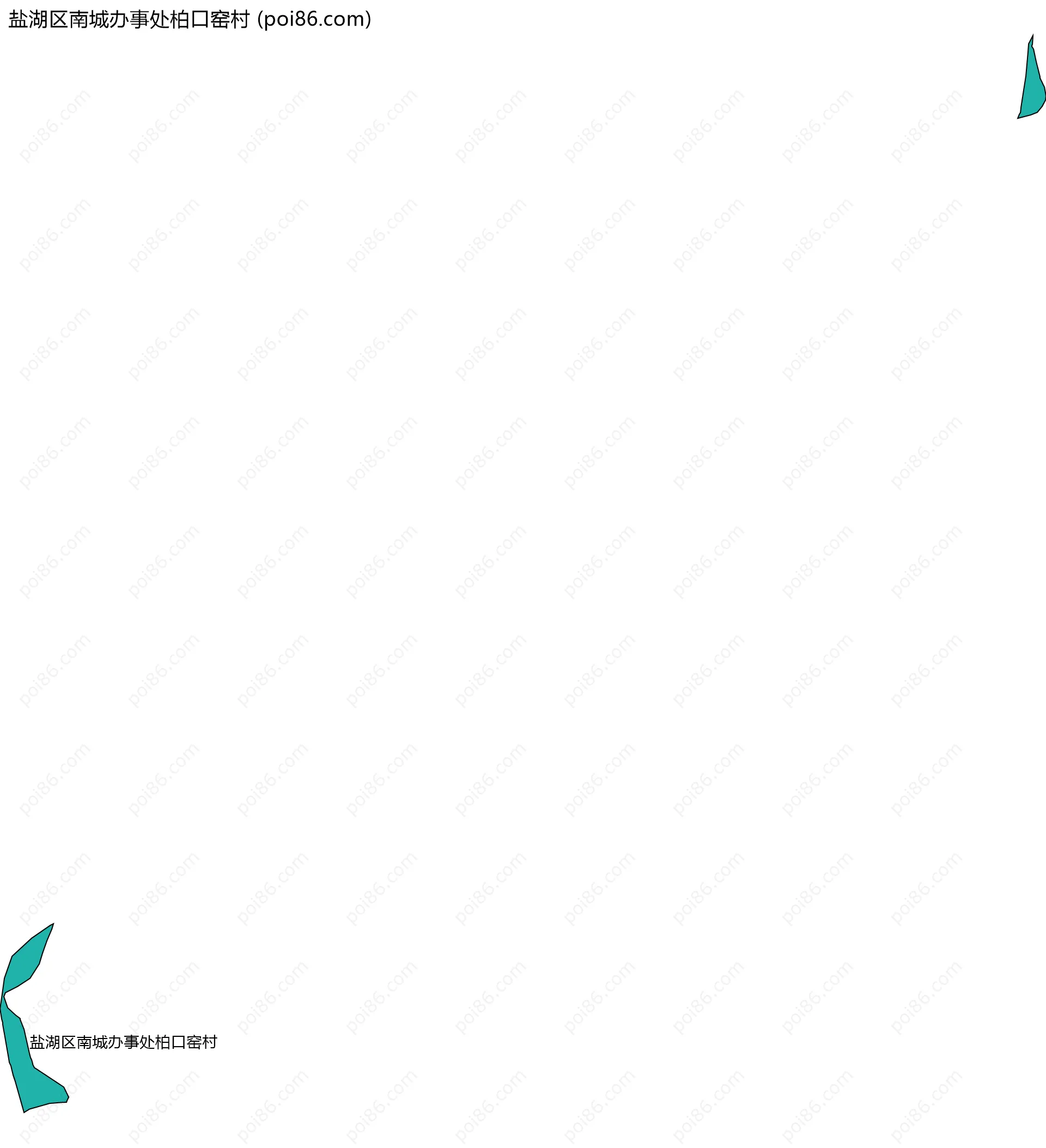 盐湖区南城办事处柏口窑村边界地图