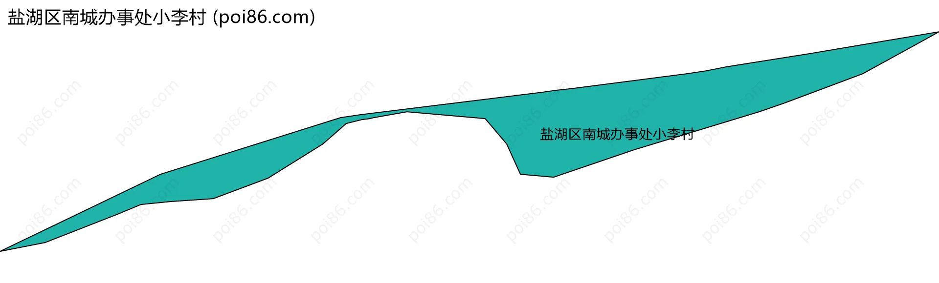 盐湖区南城办事处小李村边界地图