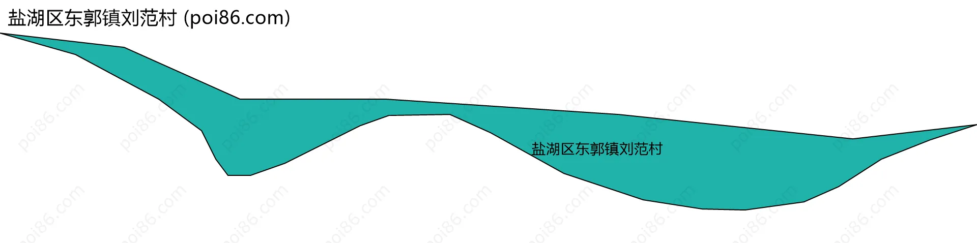 盐湖区东郭镇刘范村边界地图