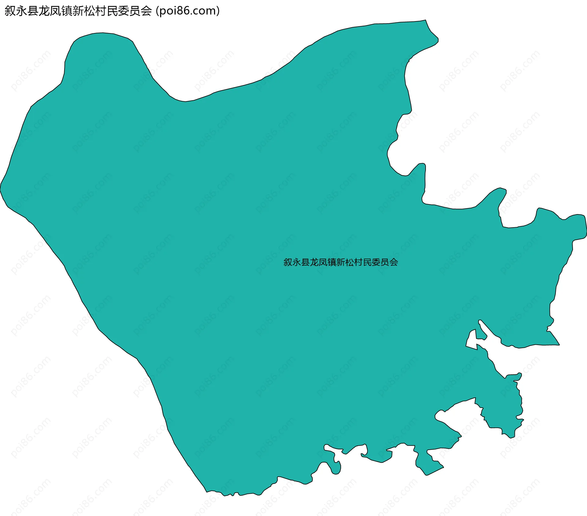 叙永县龙凤镇新松村民委员会边界地图
