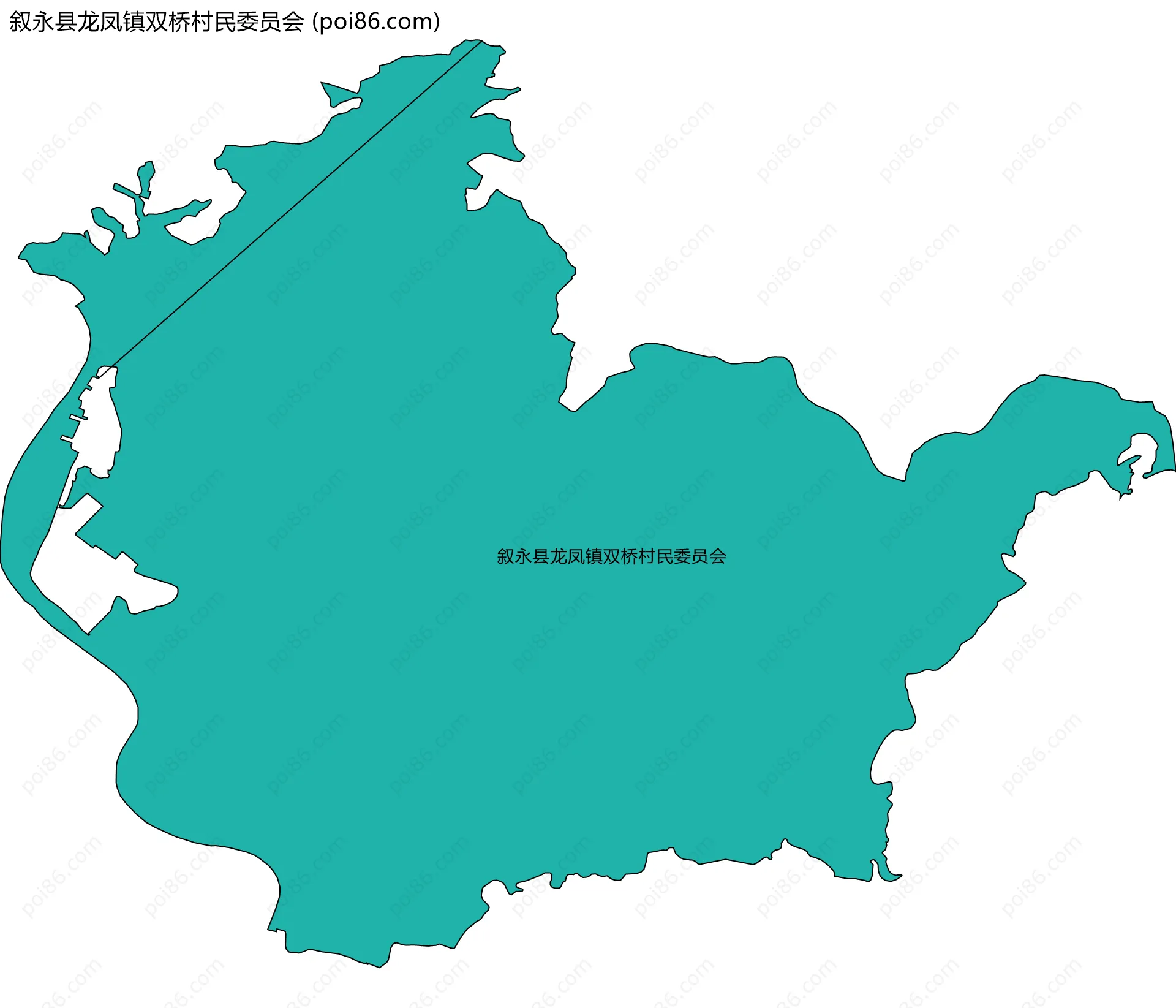 叙永县龙凤镇双桥村民委员会边界地图