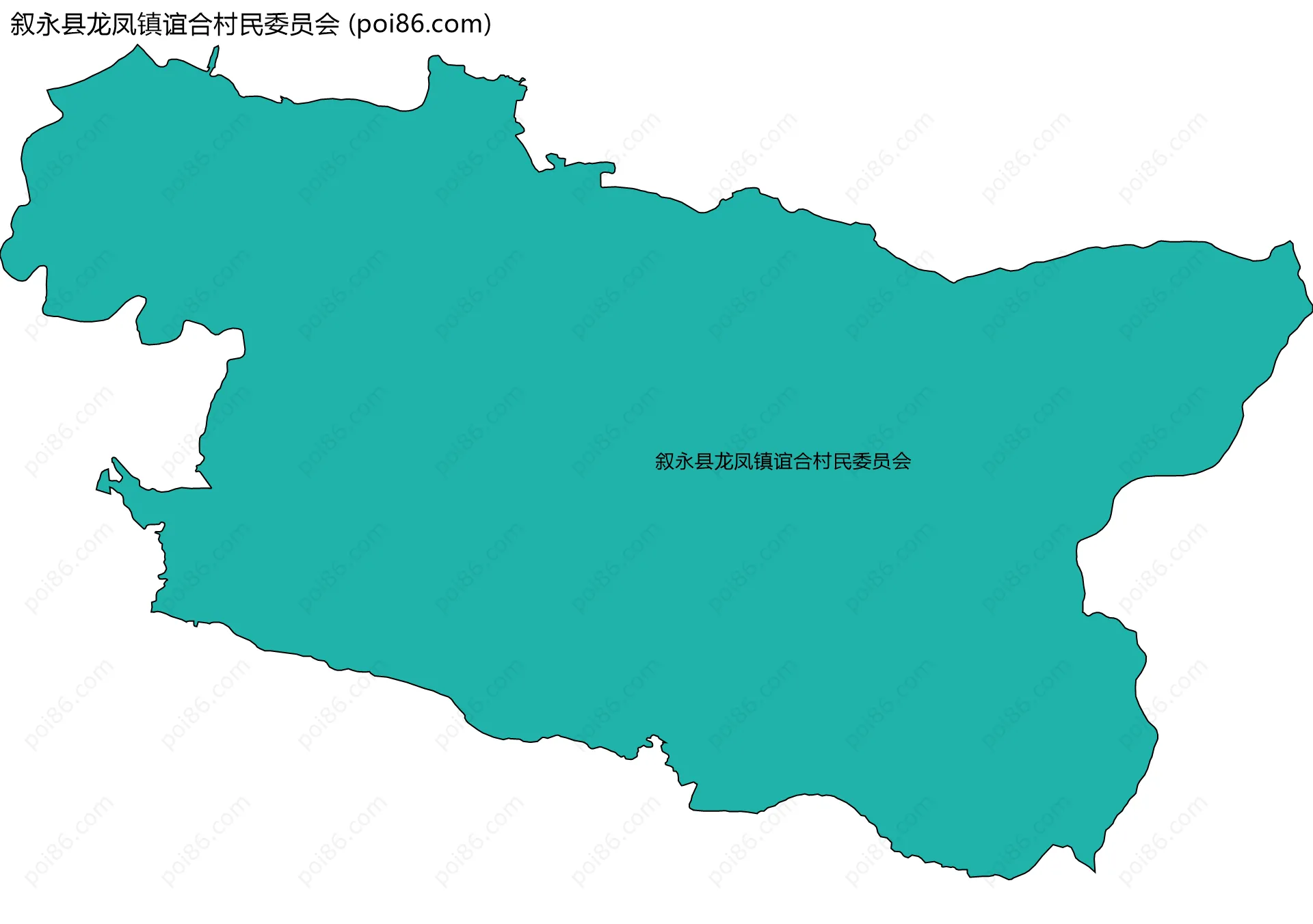 叙永县龙凤镇谊合村民委员会边界地图