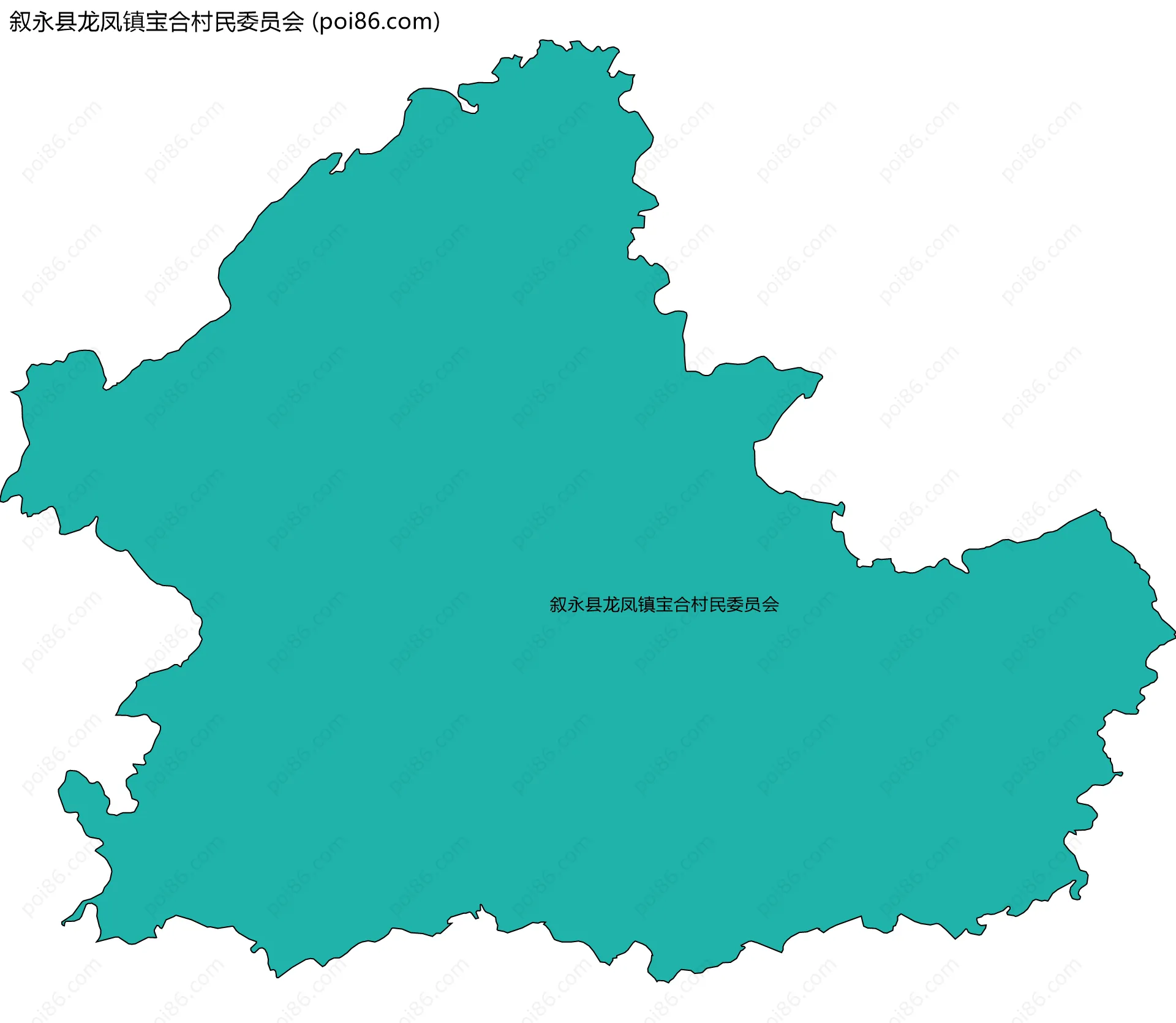 叙永县龙凤镇宝合村民委员会边界地图