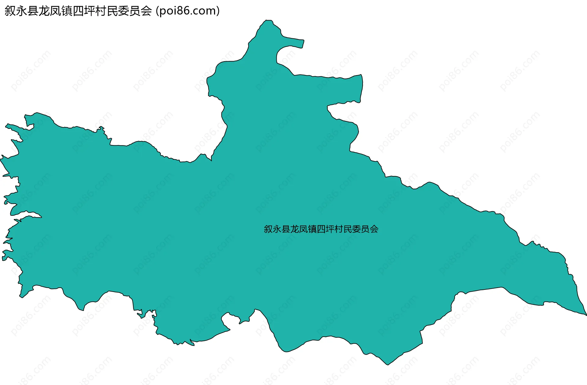 叙永县龙凤镇四坪村民委员会边界地图