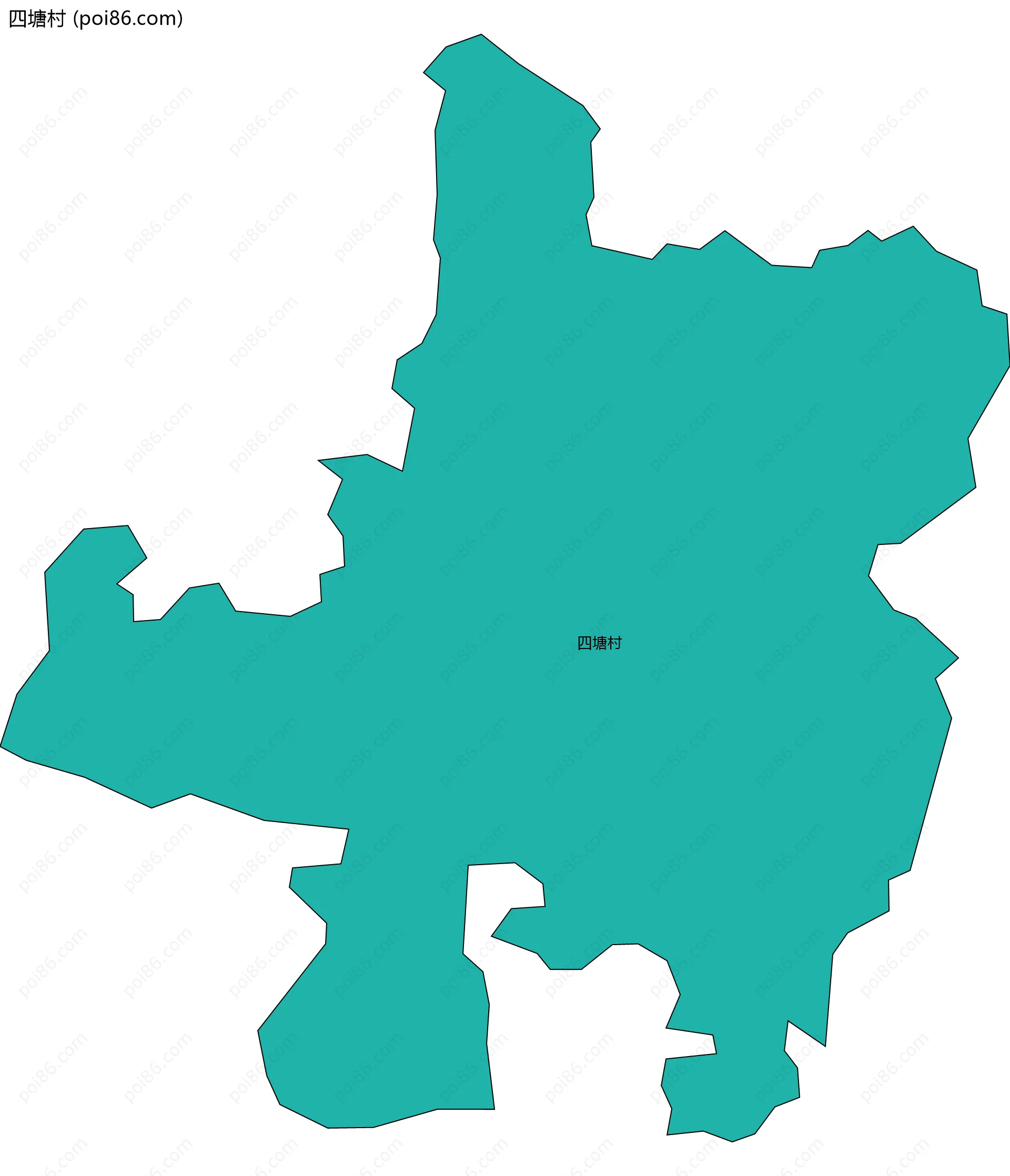 四塘村边界地图