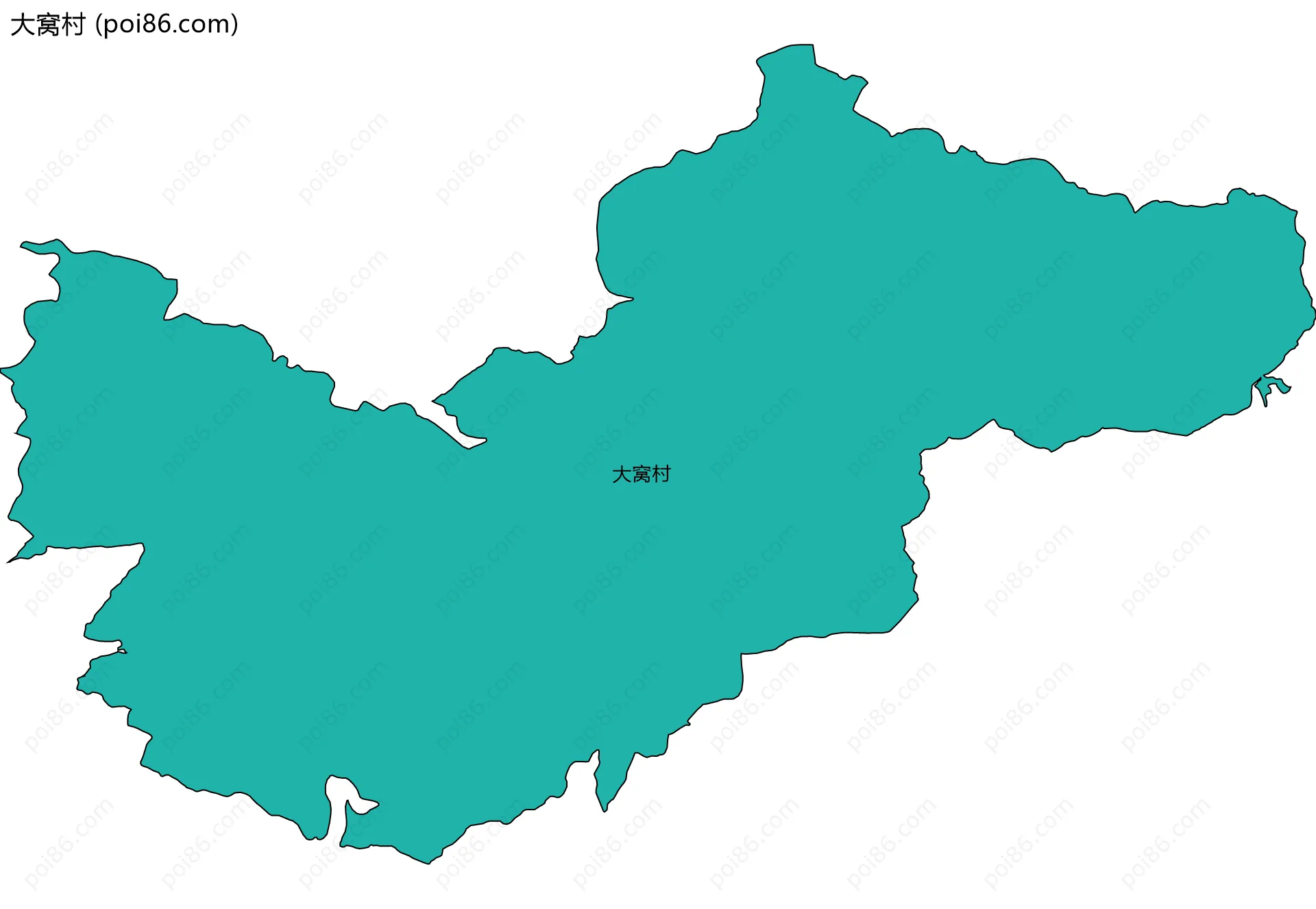 大窝村边界地图