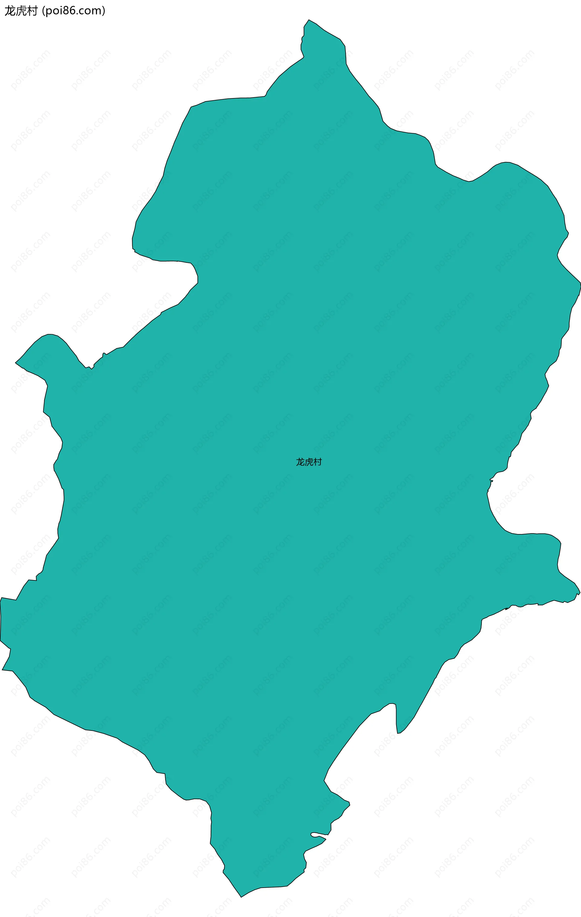 龙虎村边界地图