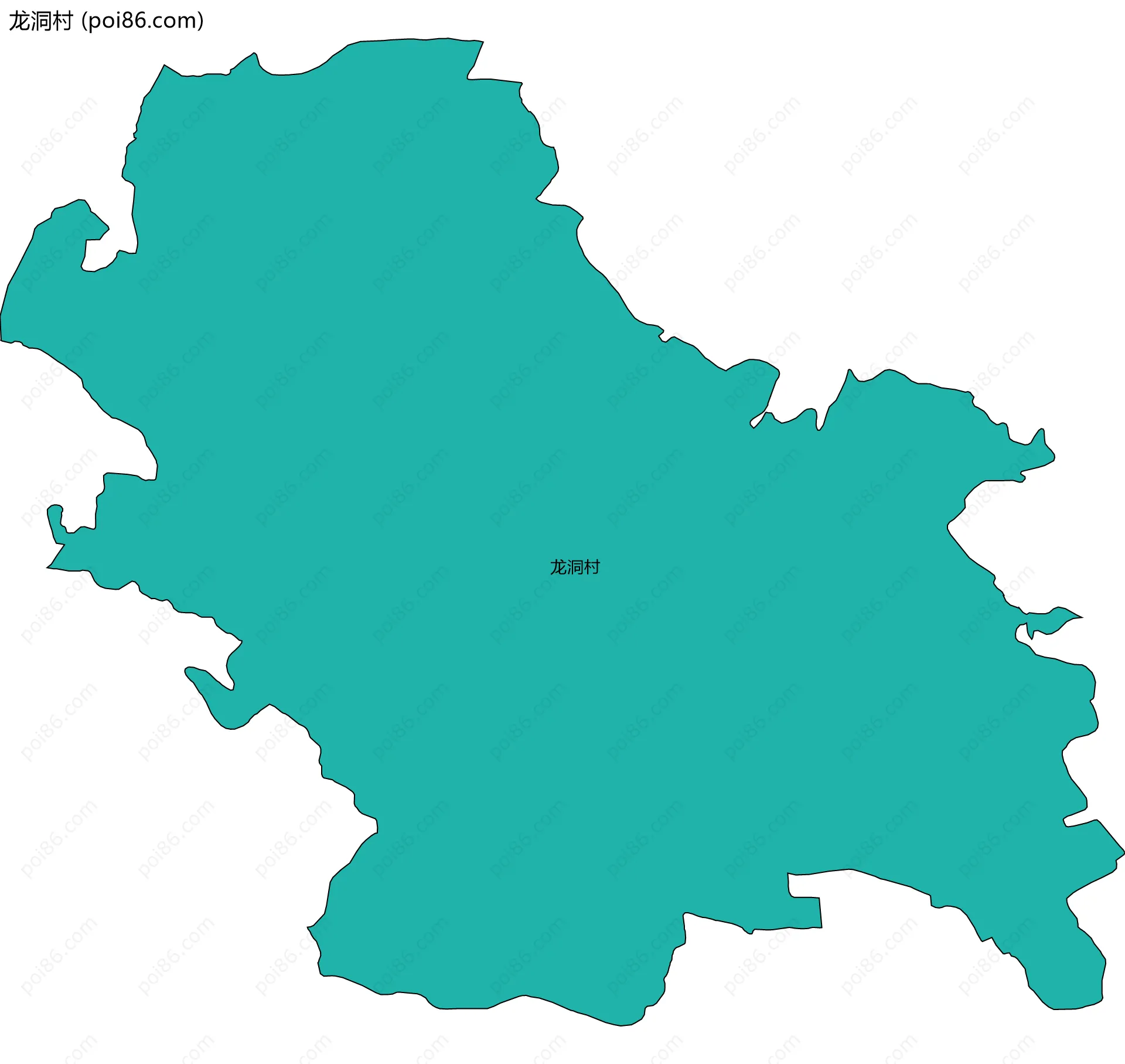 龙洞村边界地图